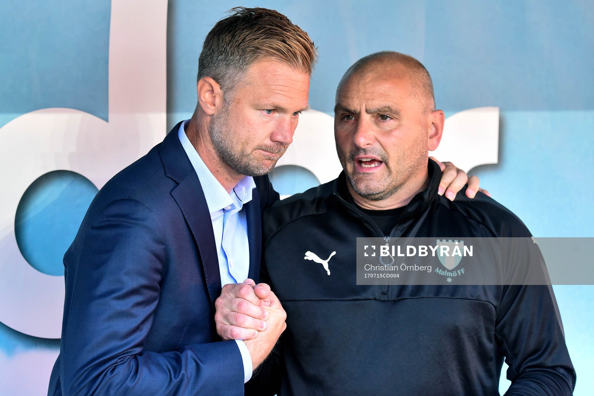 Malmö FFs tränare Magnus Pehrsson och målvaktstränaren