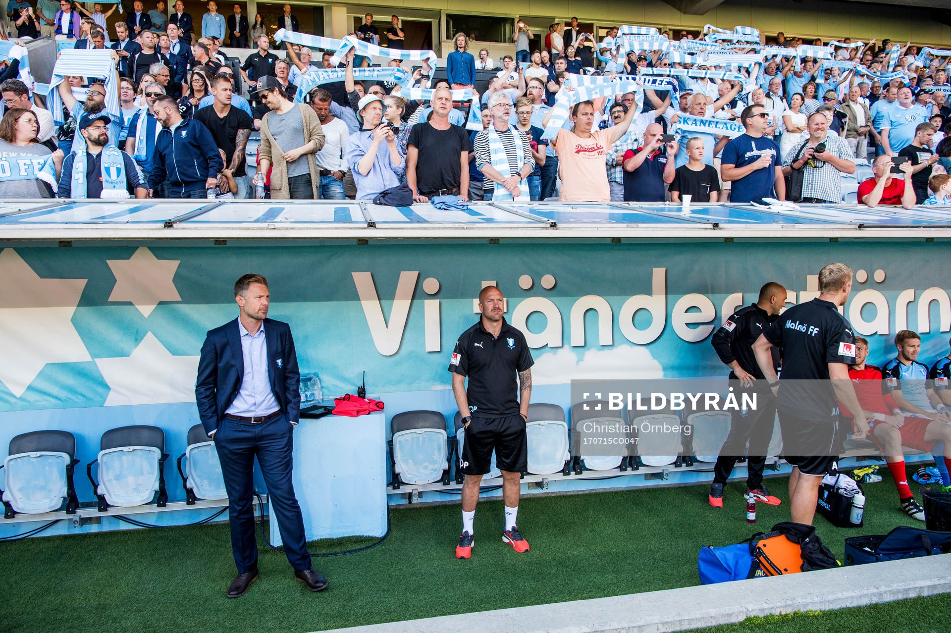 Malmö FFs tränare Magnus Pehrsson och assisterande