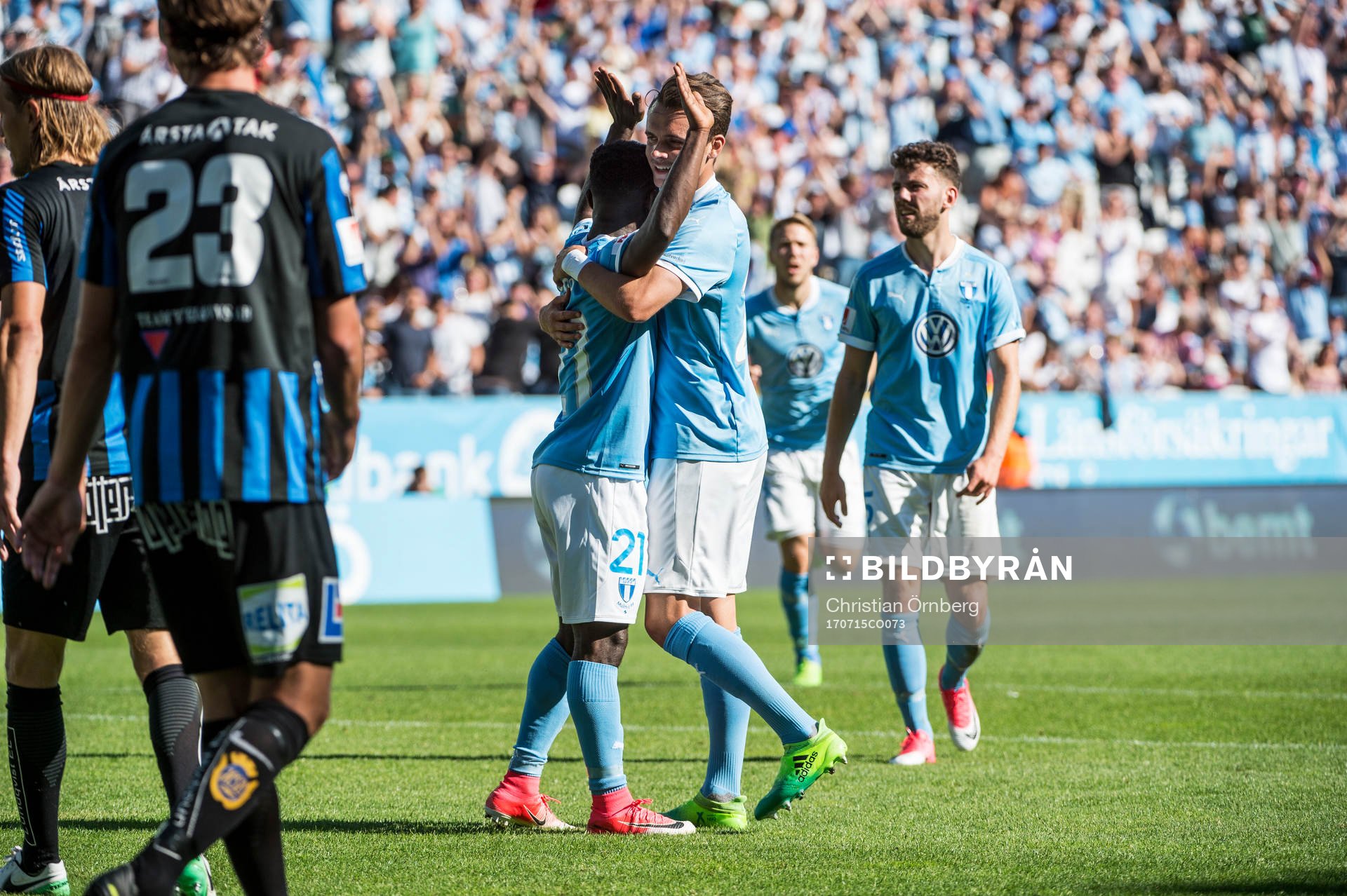 Malmö FFs Kingsley Sarfo jublar