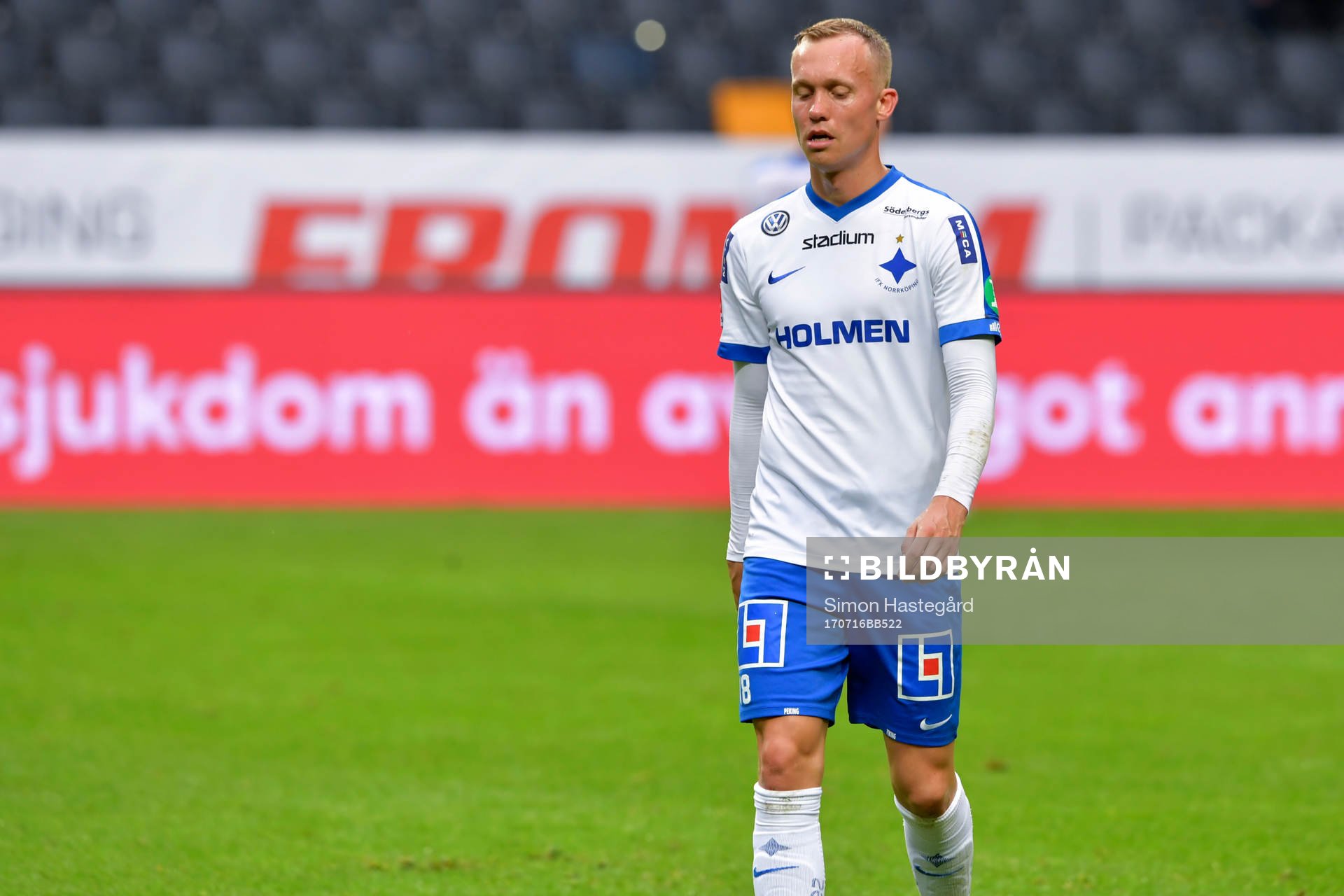 Norrköpings Gudmundur Thorarinsson deppar