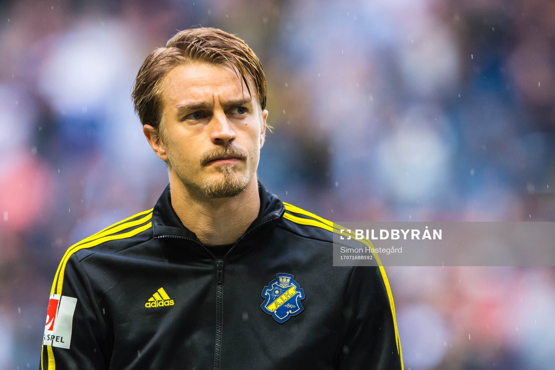s Rasmus Lindkvist före fotbollsmatchen i Allsvenskan
