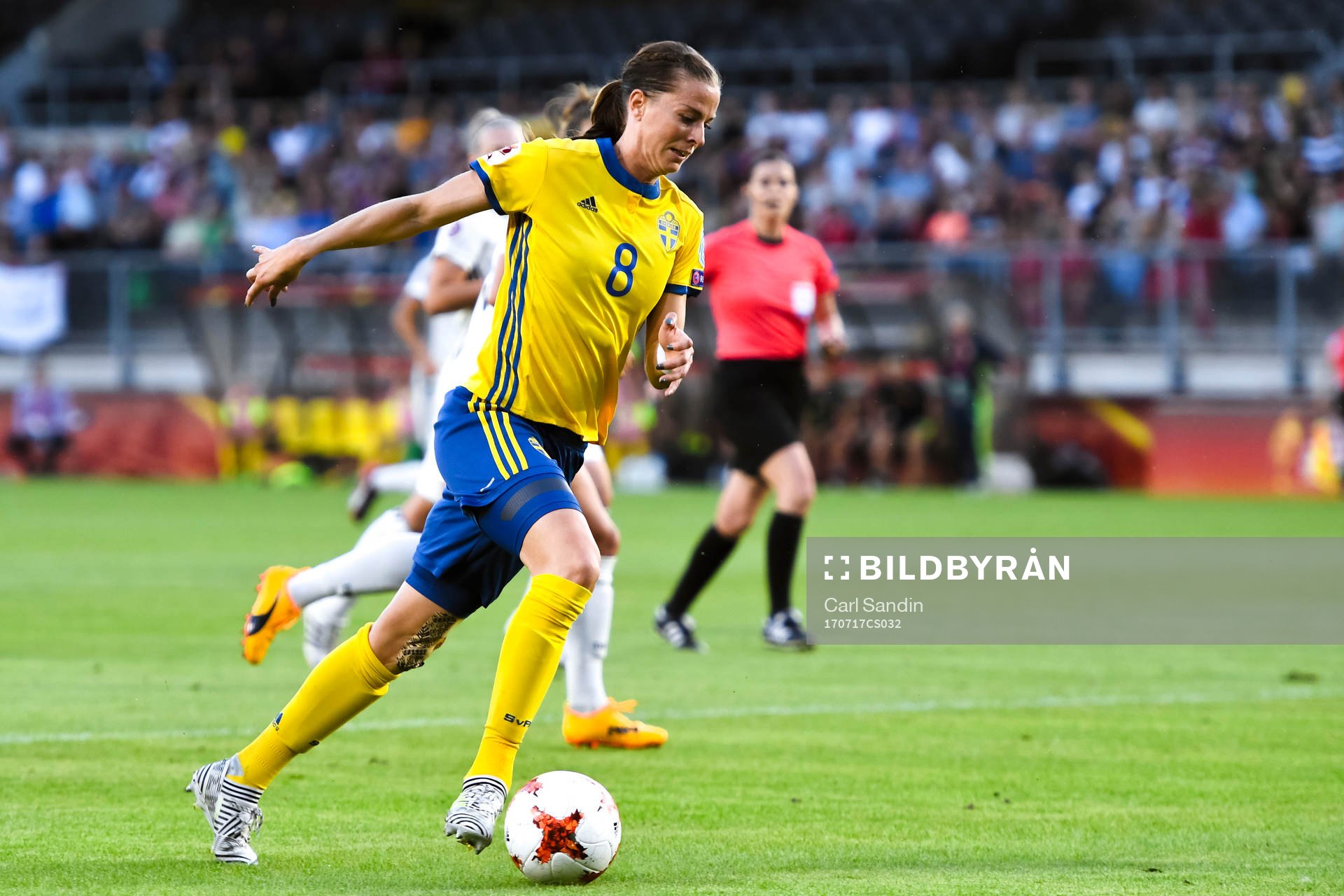 Sveriges Lotta Schelin i fotbollsmatchen mellan Tyskland