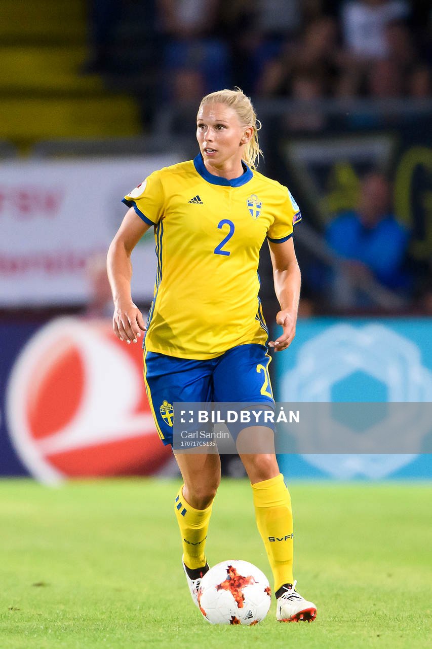 Sveriges Jonna Andersson i fotbollsmatchen mellan Tyskland