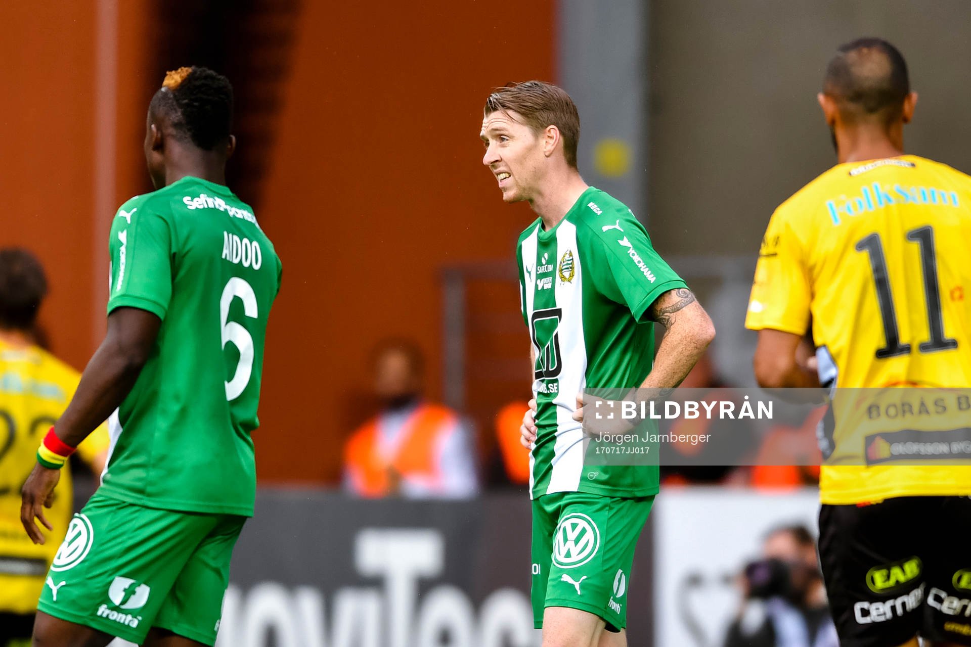 Hammarbys Birkir Már Saevarsson deppar