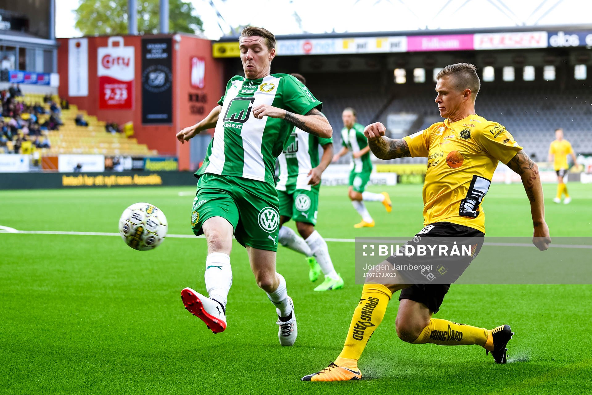 Elfsborgs Samuel Holmén och Hammarbys Birkir Már