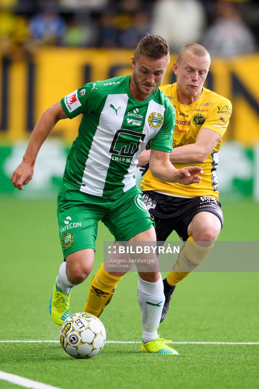 Hammarbys Mats Solheim och Elfsborgs Daniel Gustavsson