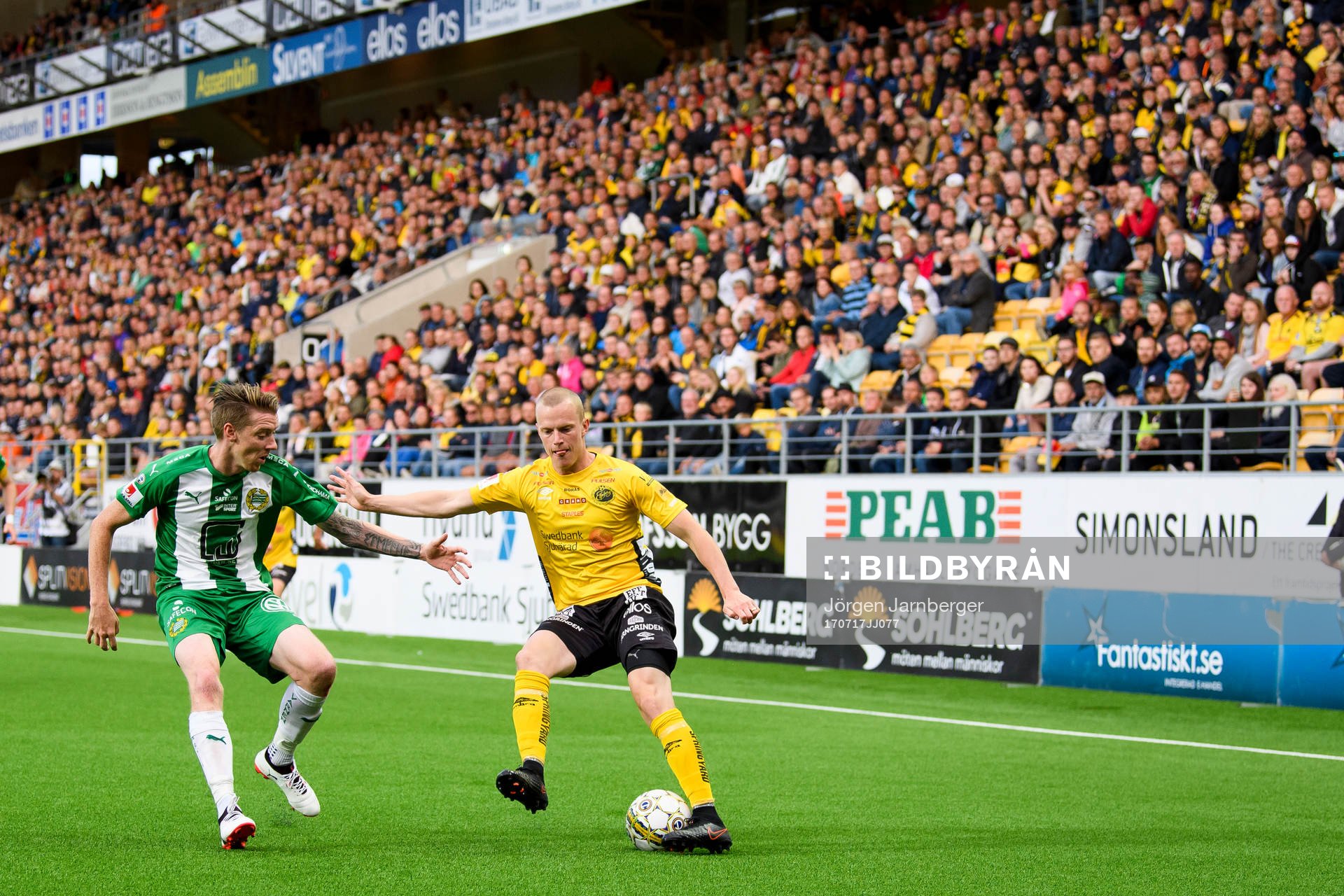 Elfsborgs Daniel Gustavsson och Hammarbys Birkir Már