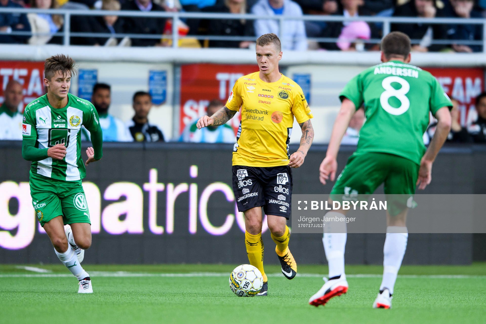 Elfsborgs Samuel Holmén och Hammarbys Leo Bengtsson