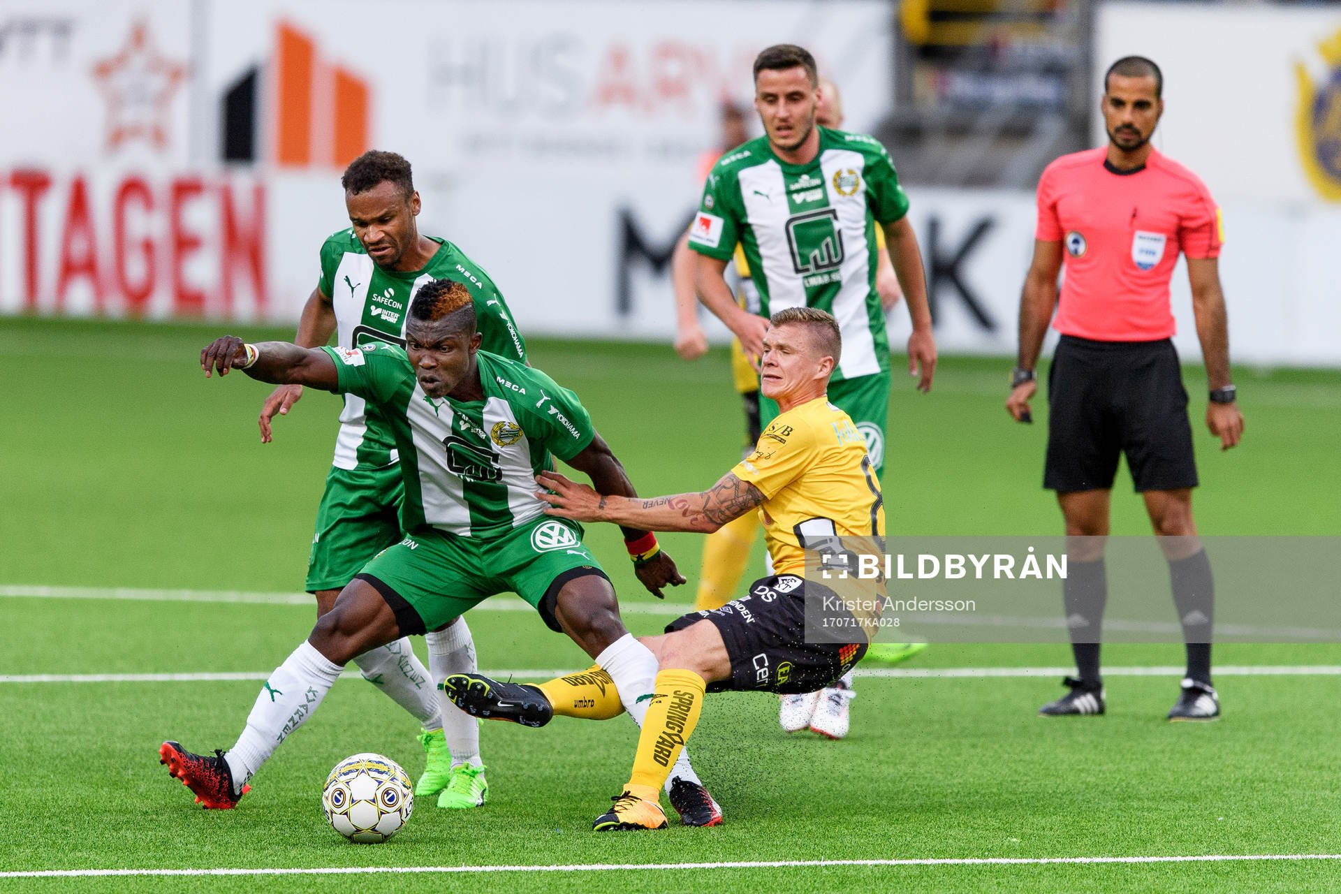 Hammarbys Joseph Aidoo och Elfsborgs Samuel Holmén