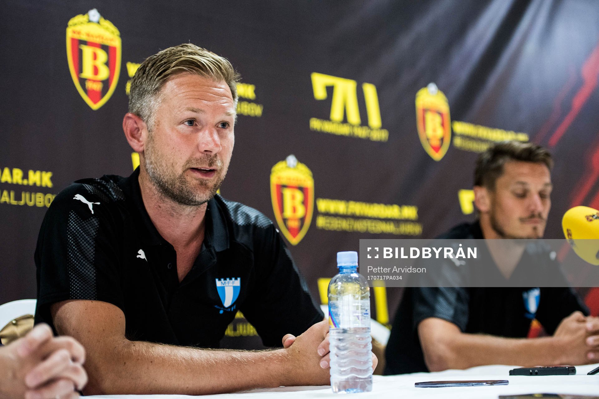 Malmö FFs tränare Magnus Pehrsson och Markus Rosenberg