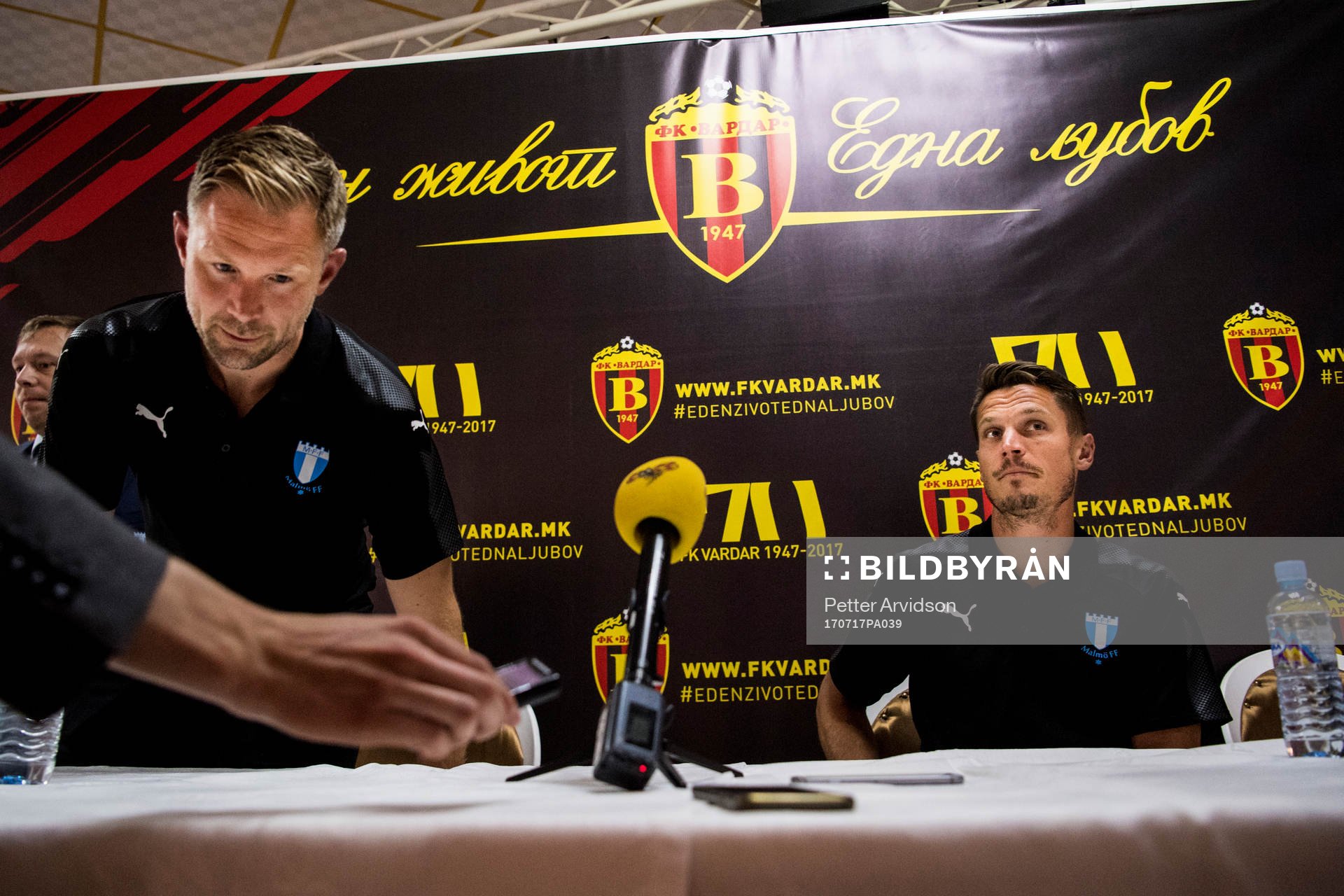 Malmö FFs tränare Magnus Pehrsson och Markus Rosenberg