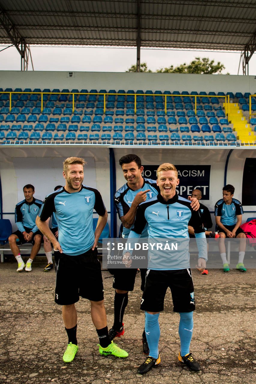 Malmö FFs Anton Tinnerholm, Behrang Safari och Anders