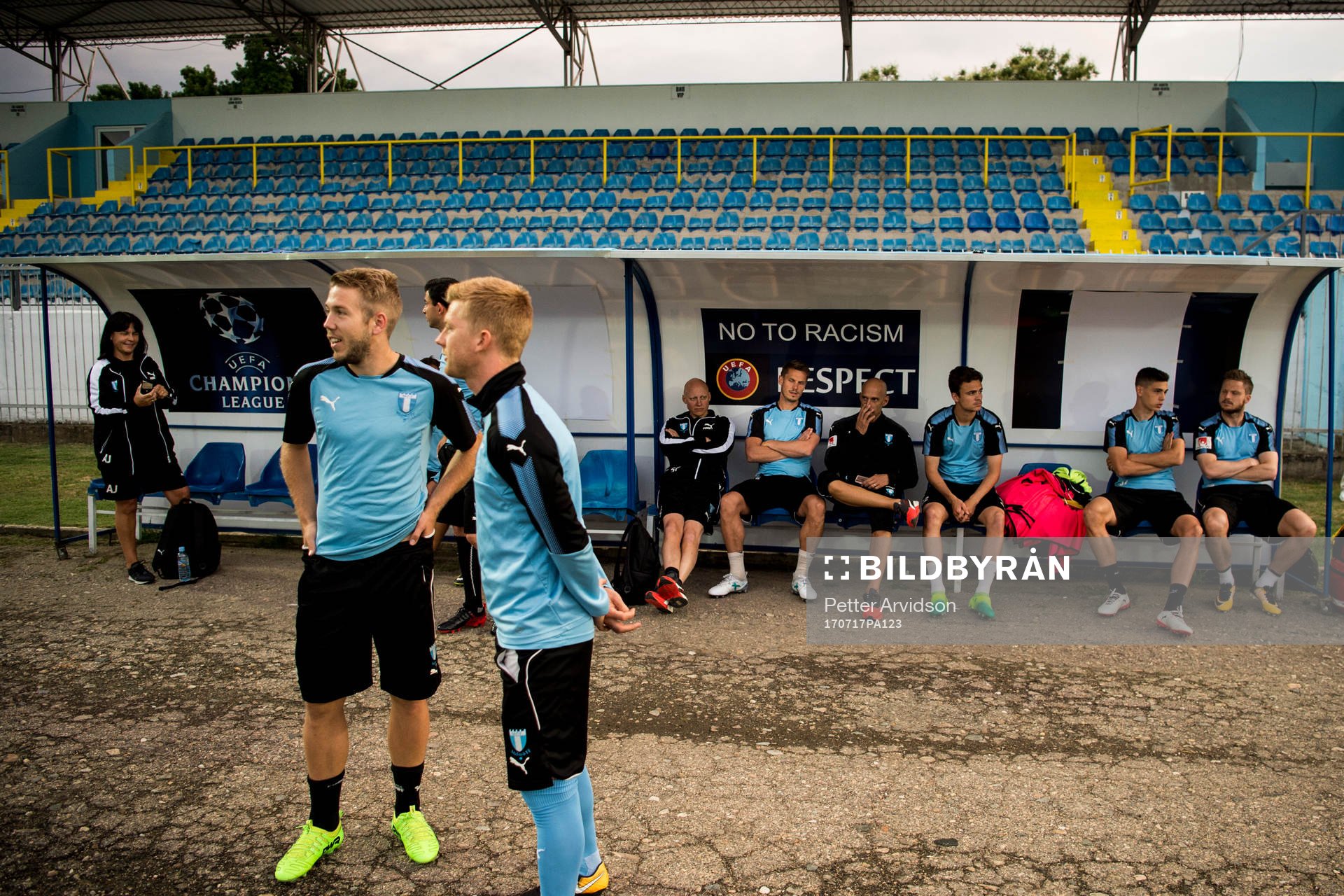 Malmö FFs Anton Tinnerholm, Anders Christiansen och Markus