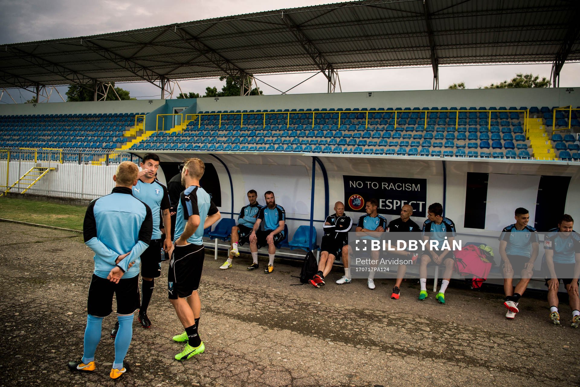 Malmö FFs spelare på Mladost Stadium