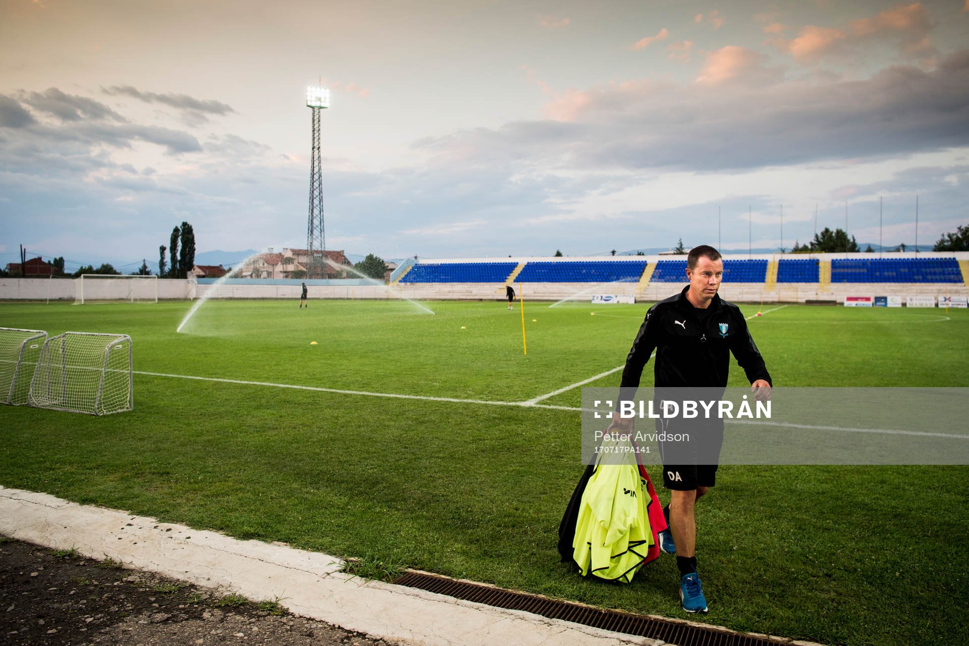 Malmö FFs sportchef Daniel Andersson på Mladost Stadium