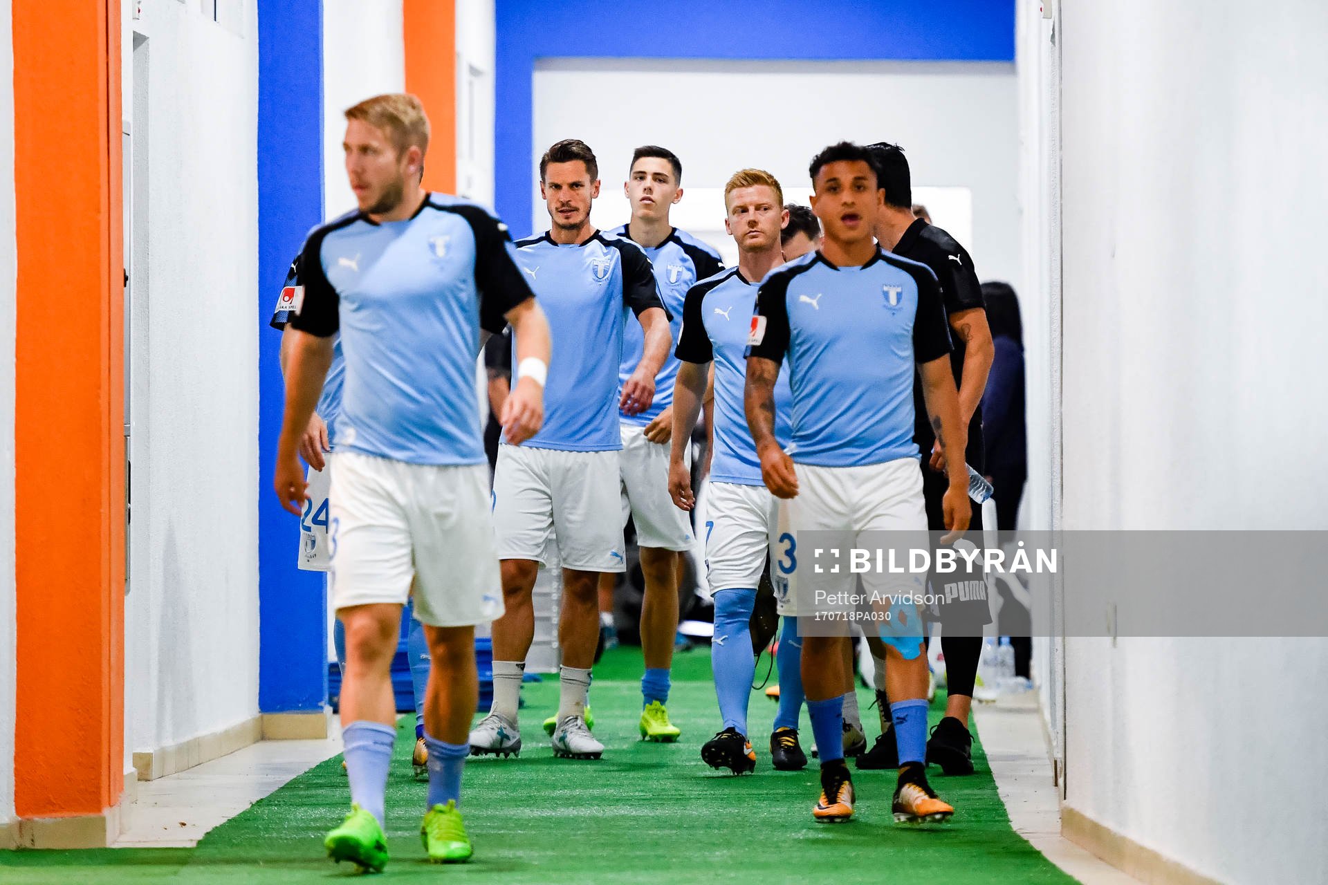 Malmö FFs Markus Rosenberg före en fotbollsmatch mellan