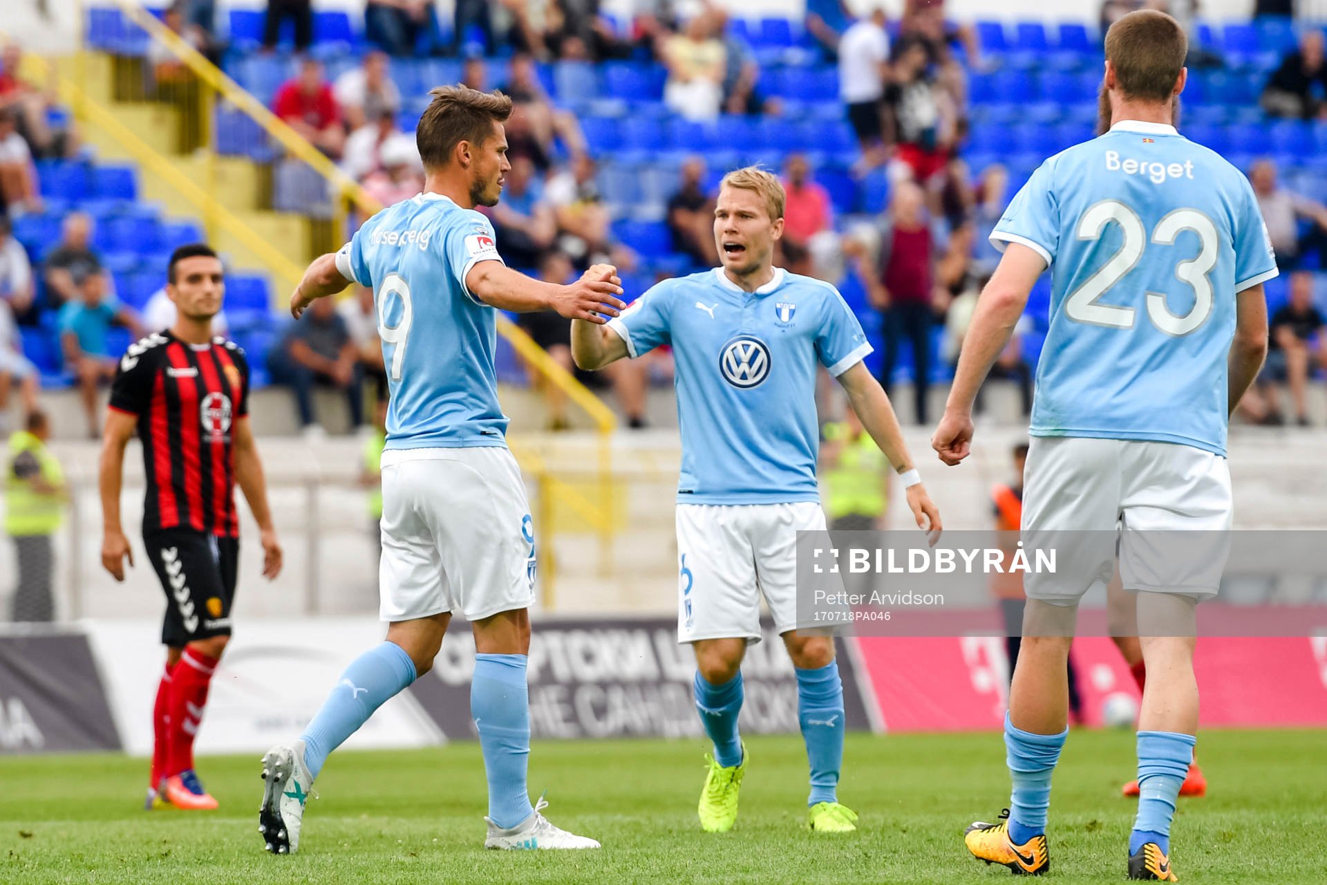 Malmö FFs Markus Rosenberg och Oscar Lewicki jublar