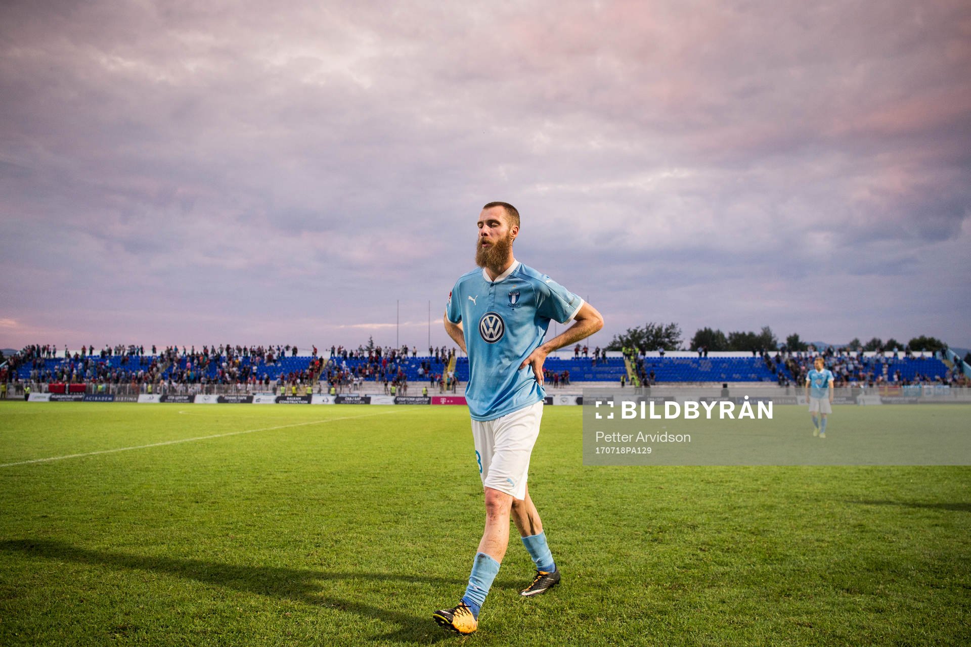 Malmö FFs Jo Inge Berget deppar när han lämnar planen