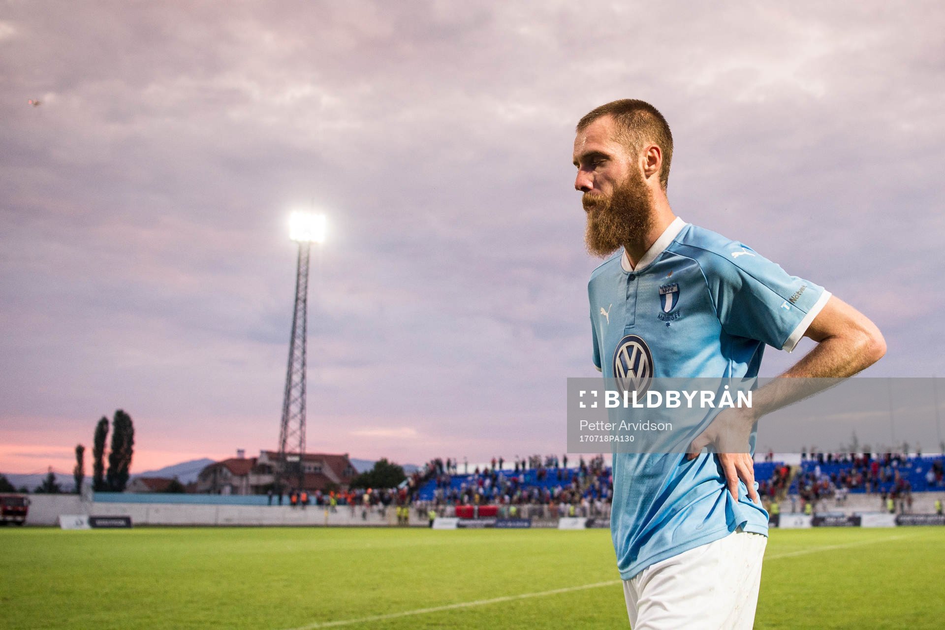 Malmö FFs Jo Inge Berget deppar när han lämnar planen