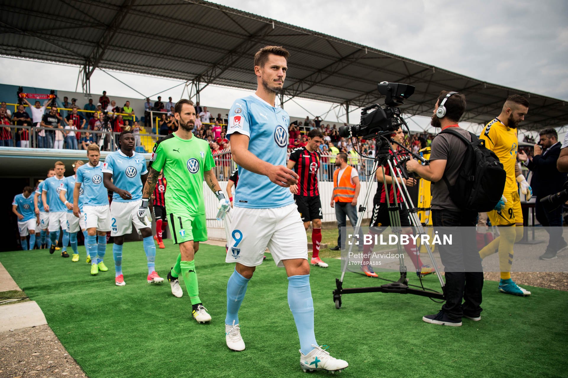 Malmö FFs Markus Rosenberg, målvakt Johan Wiland och Pa