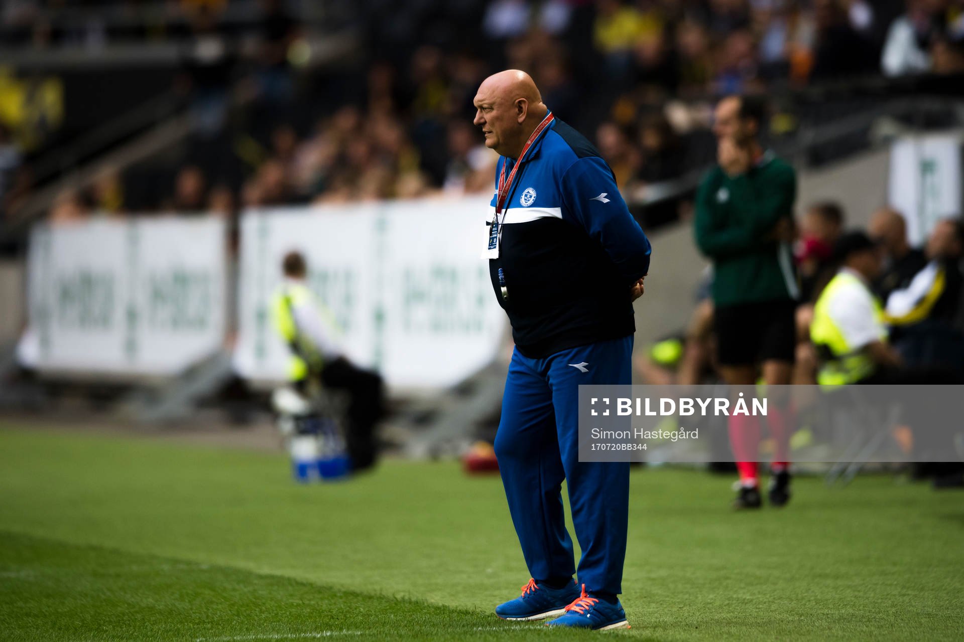 Zeljeznicars tränare Slavko Petrovic	under fotbollsmatchen