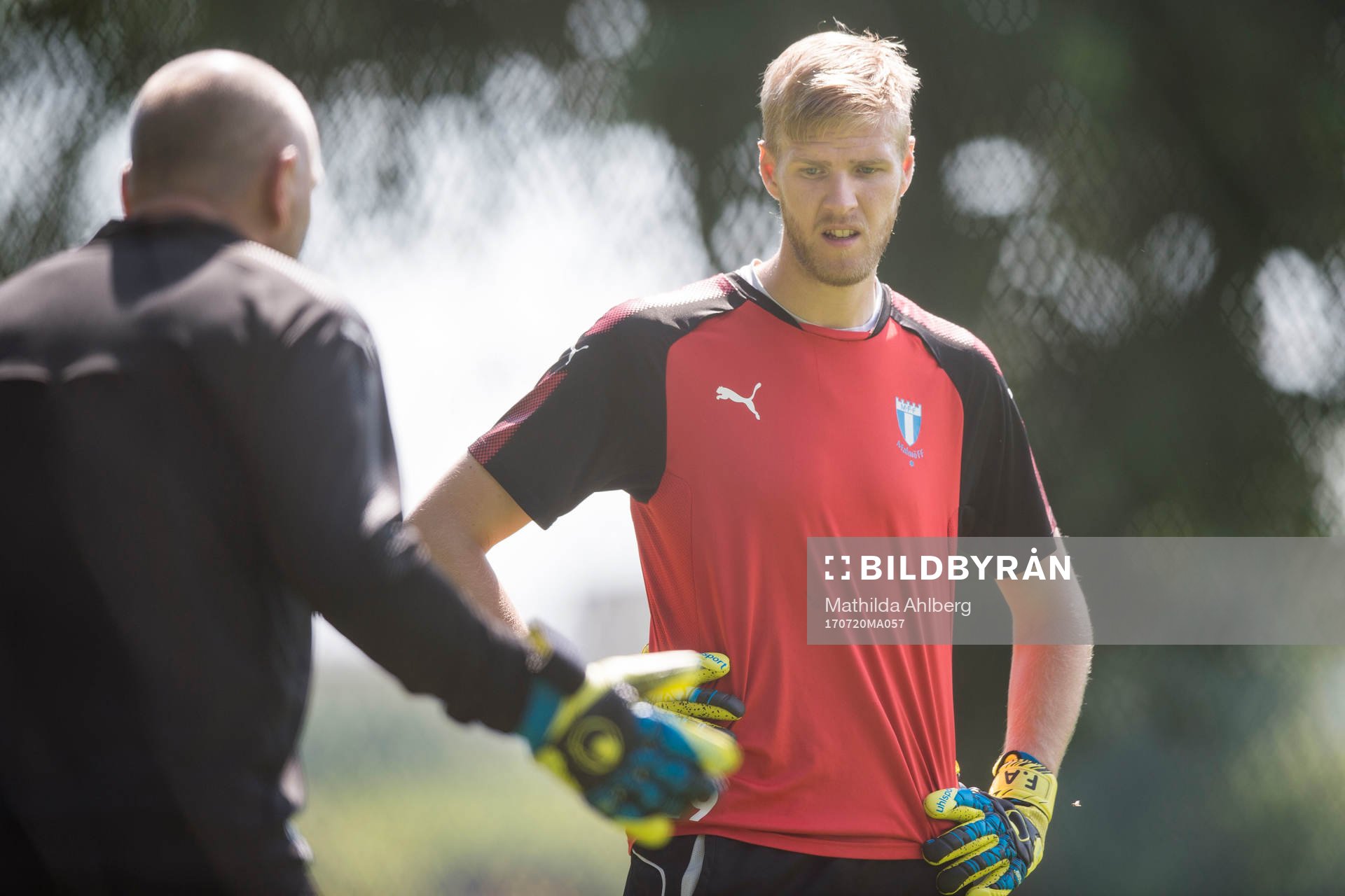 Malmö FFs målvaktstränaren Jonnie Fedel och målvakt