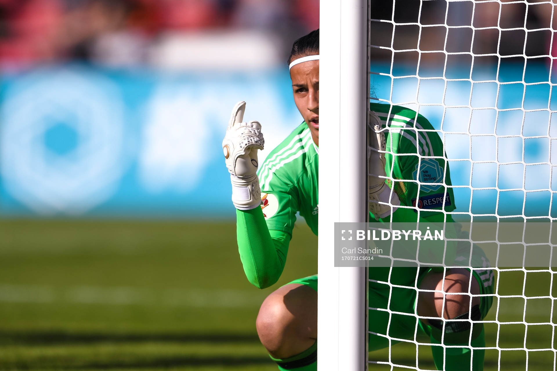 Rysslands målvakt Tatjana Sjtjerbak i matchen mellan