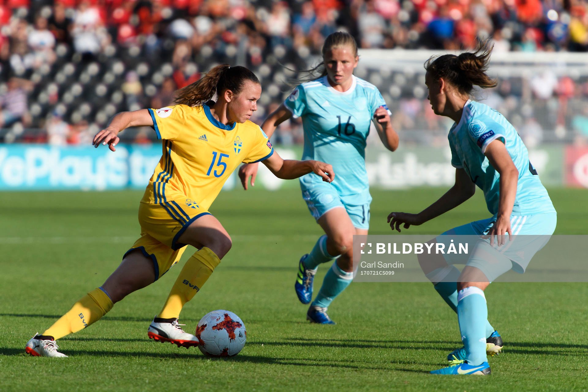 Sveriges Jessica Samuelsson i matchen mellan Sverige och