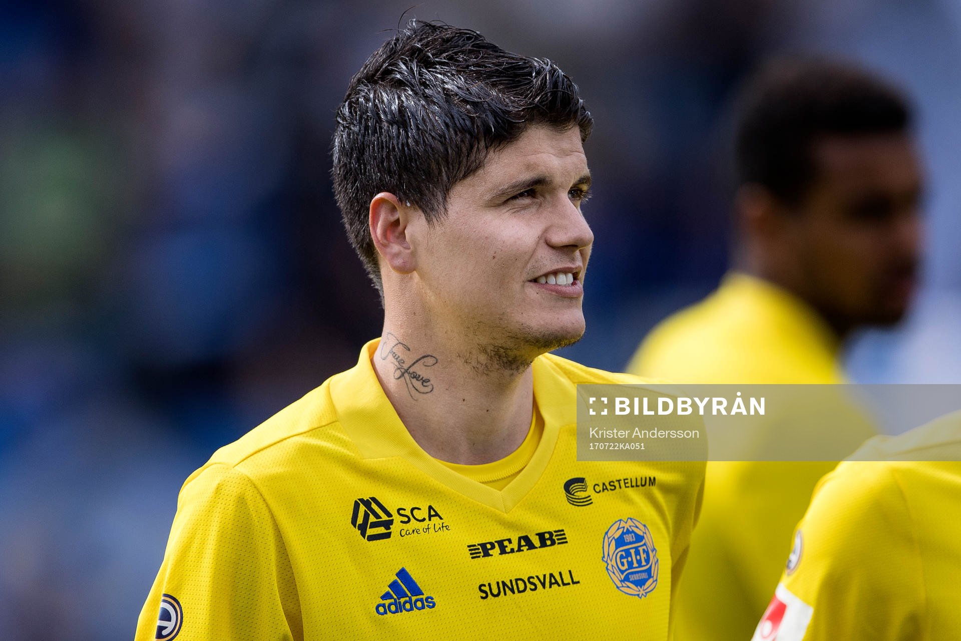 Sundsvalls David Batanero före fotbollsmatchen i