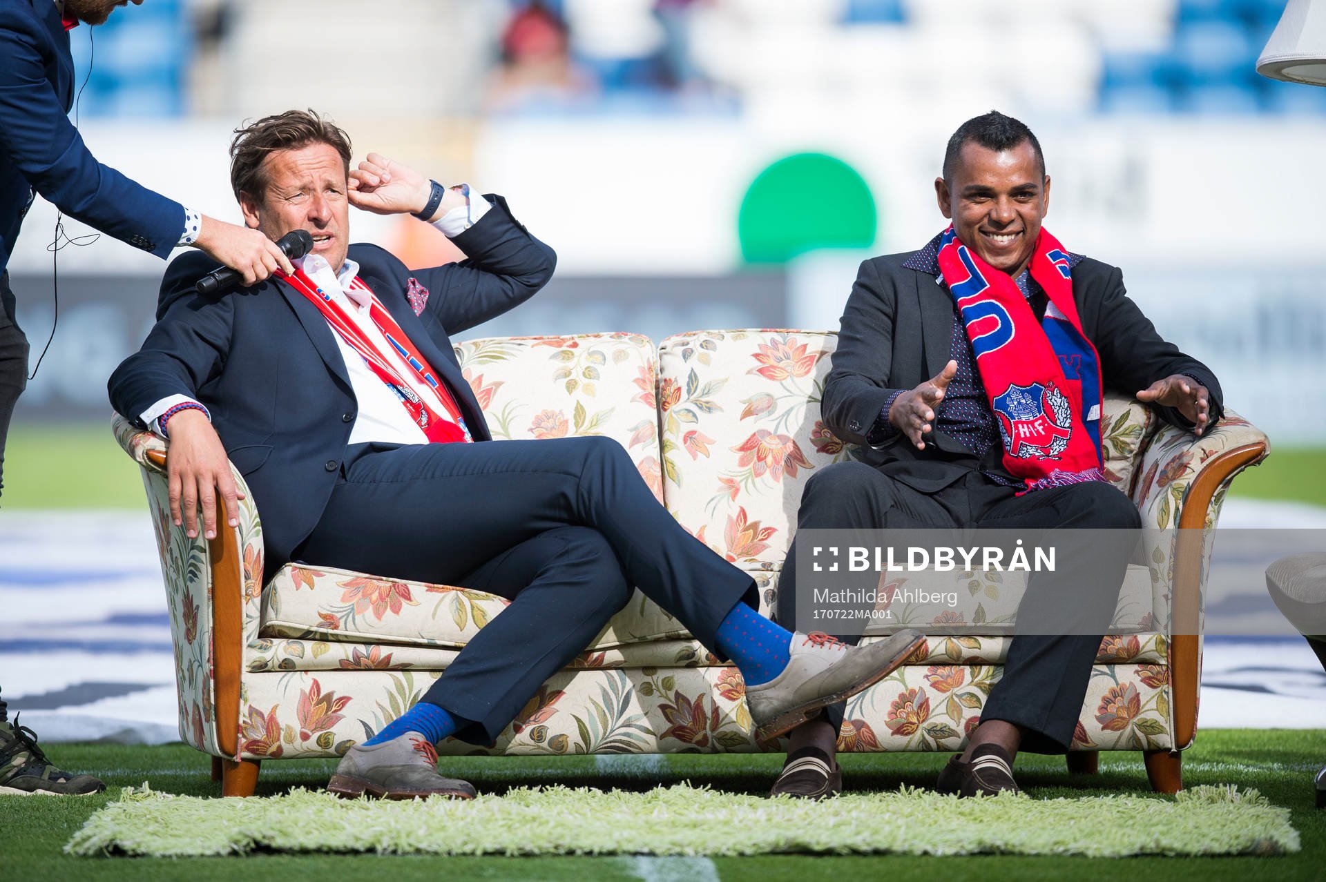Helsingborgs klubbdirektör Mats-Ola Schulze och Alvaro