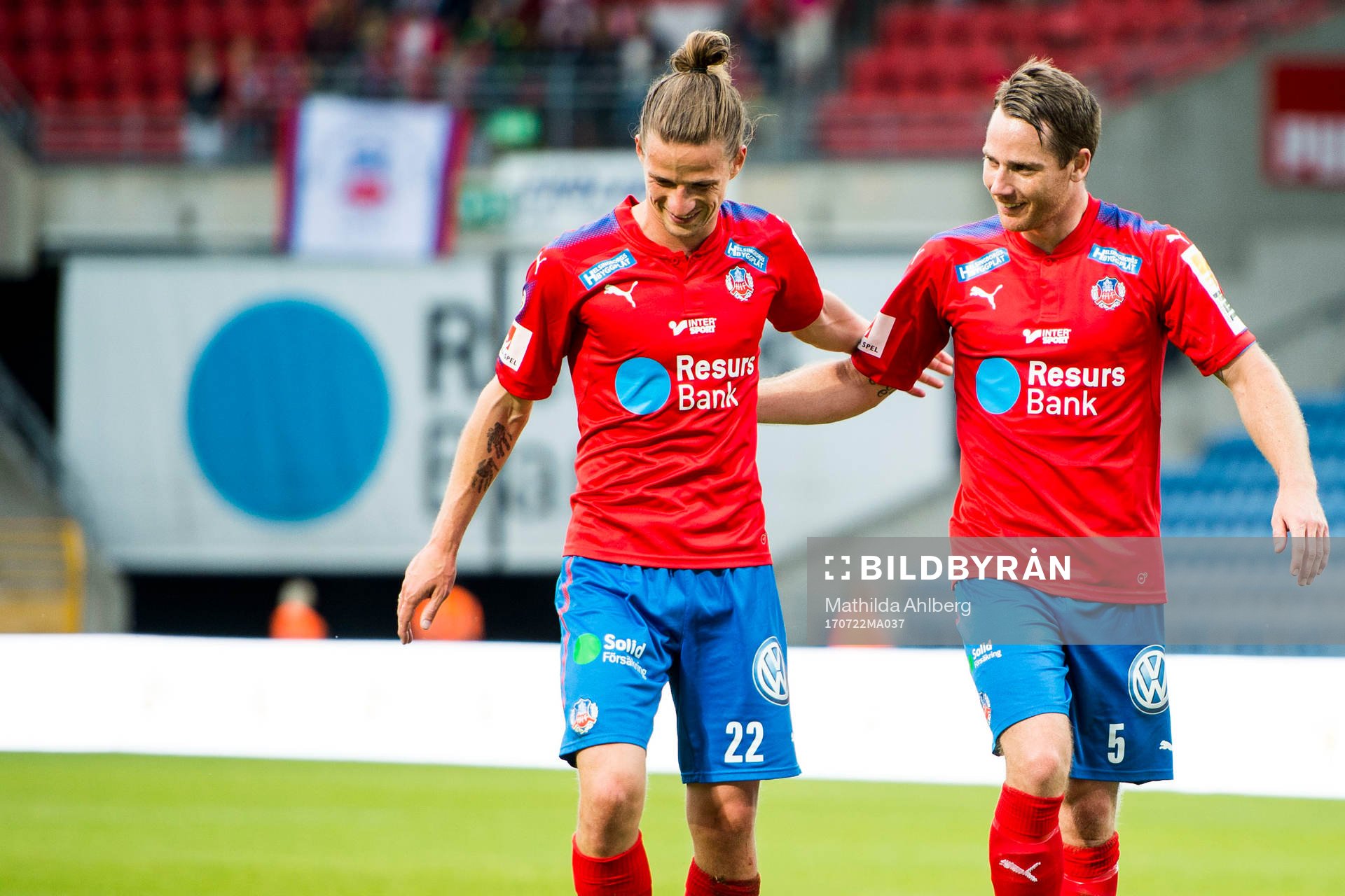 Helsingborgs Jesper Lange och Johan Persson