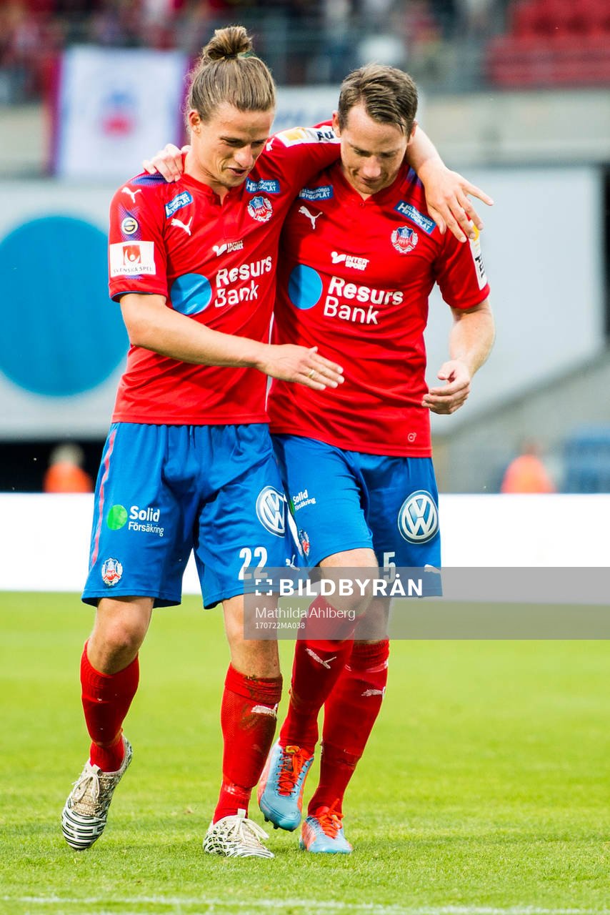 Helsingborgs Jesper Lange och Johan Persson