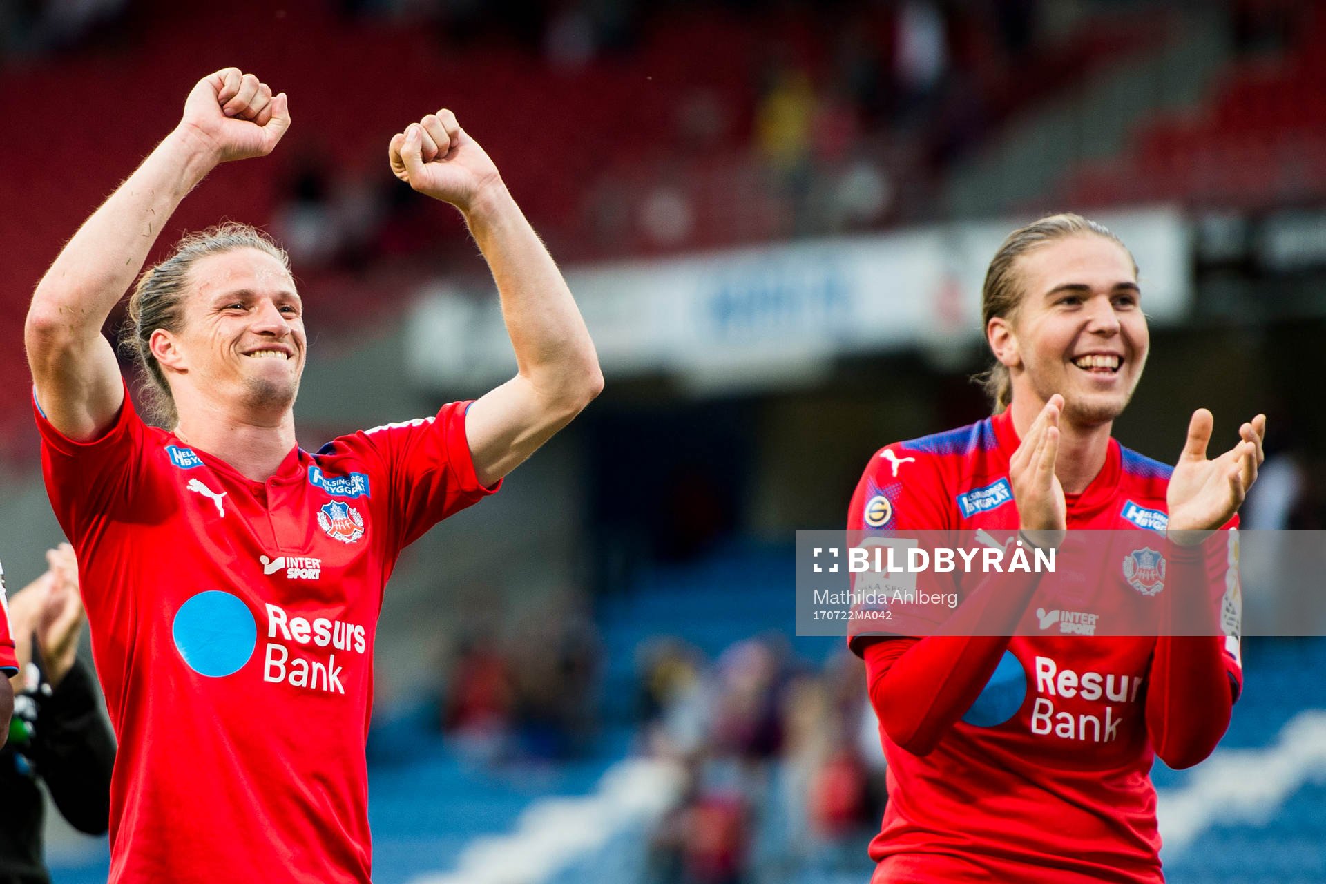Helsingborgs Jesper Lange och Charlie Weberg