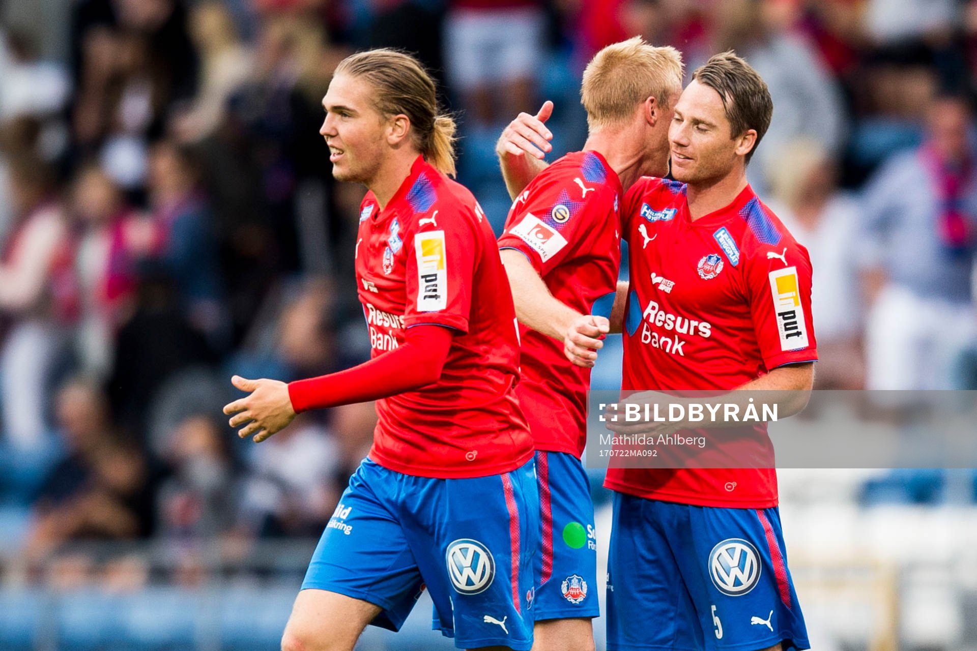 Helsingborgs Charlie Weberg, Peter Larsson och Johan Persson