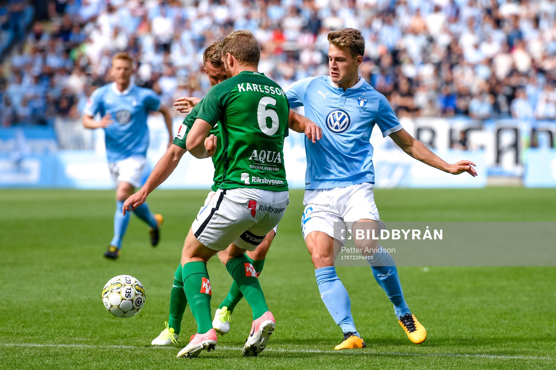 Malmö FFs Mattias Svanberg och Jönköpings Stefan Karlsson
