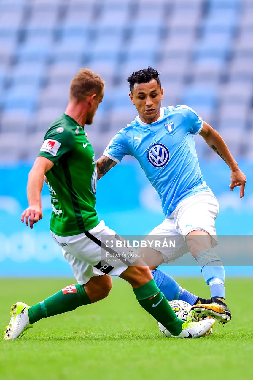 Jönköpings Stian Aasmundsen och Malmö FFs Yoshimar Yotún