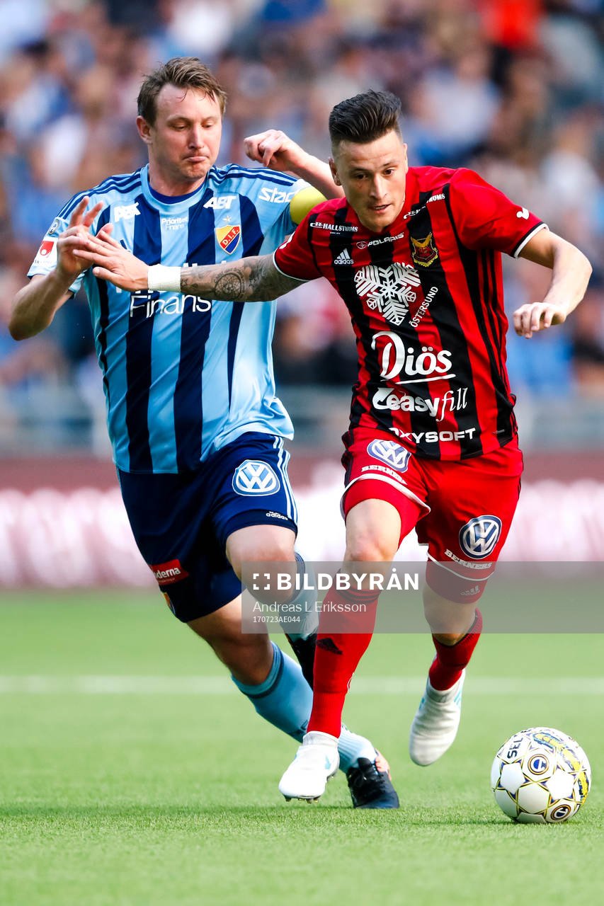 Djurgårdens Kim Källström och Östersunds Jamie Hopcutt
