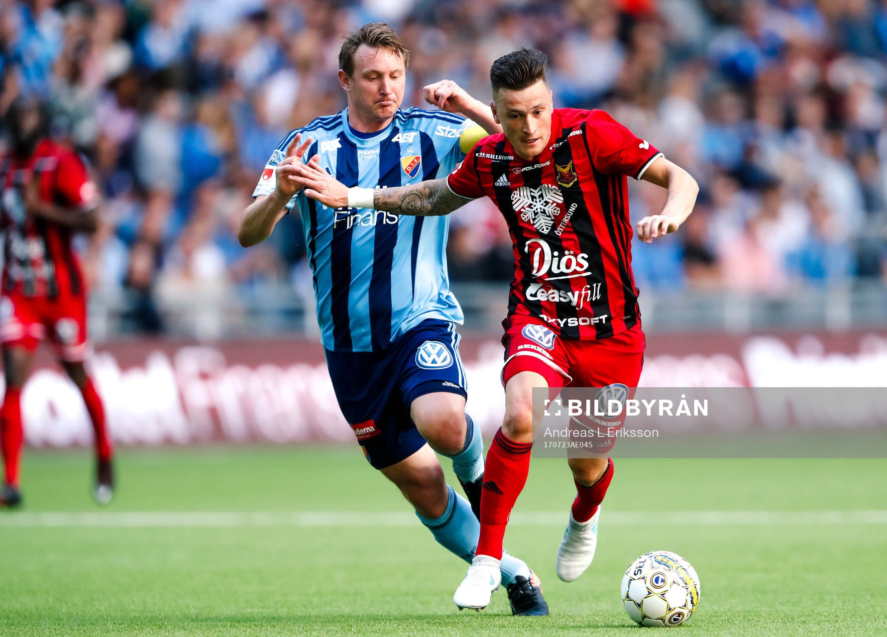 Djurgårdens Kim Källström och Östersunds Jamie Hopcutt