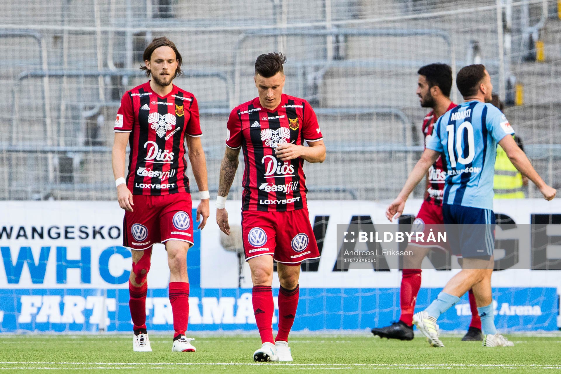 Östersunds Tom Pettersson och Jamie Hopcutt deppar