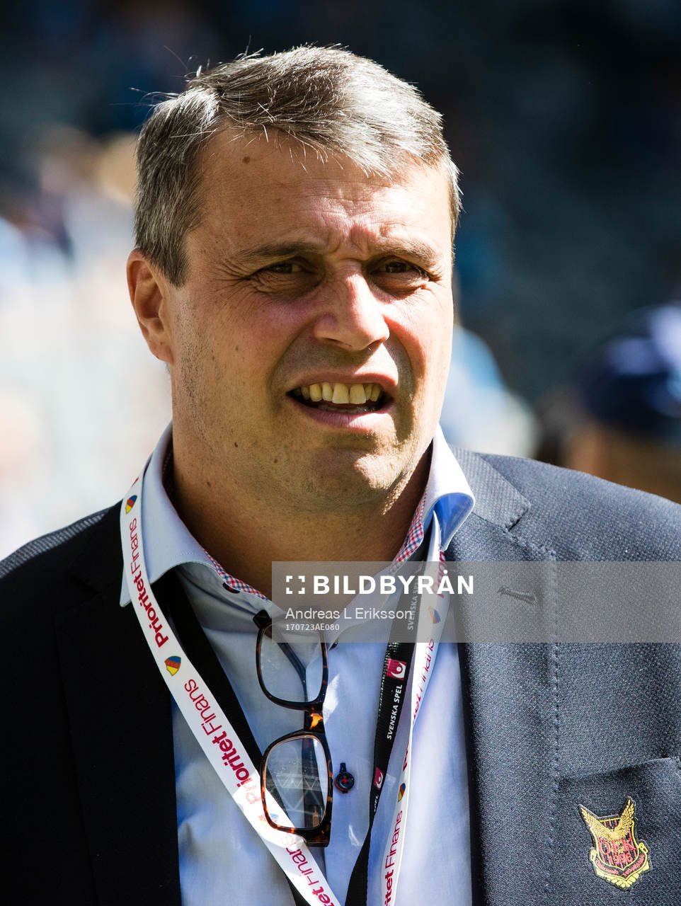 Östersunds ordförande Daniel Kindberg innan