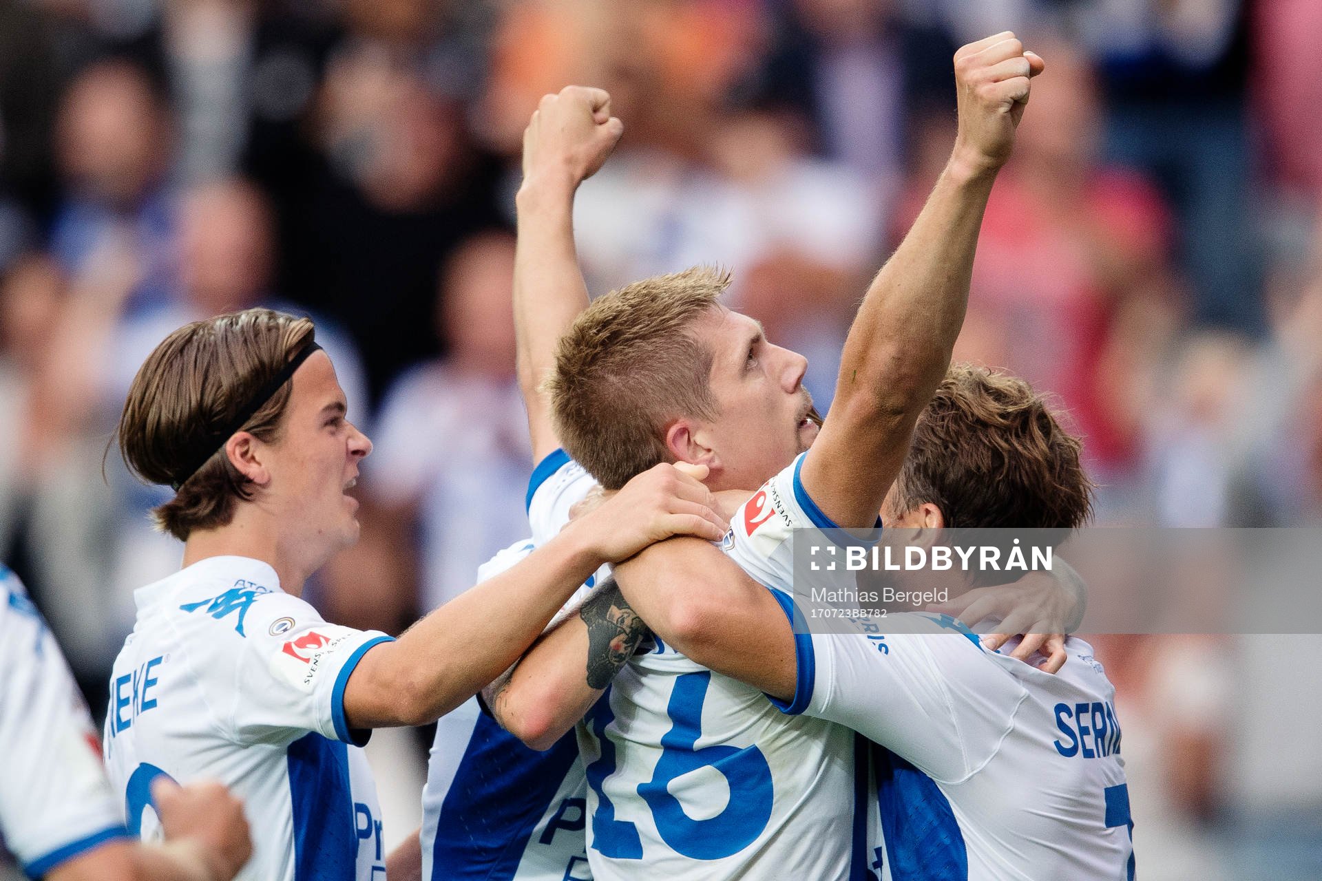 IFK Göteborgs Mikael Boman jublar med lagkamrater