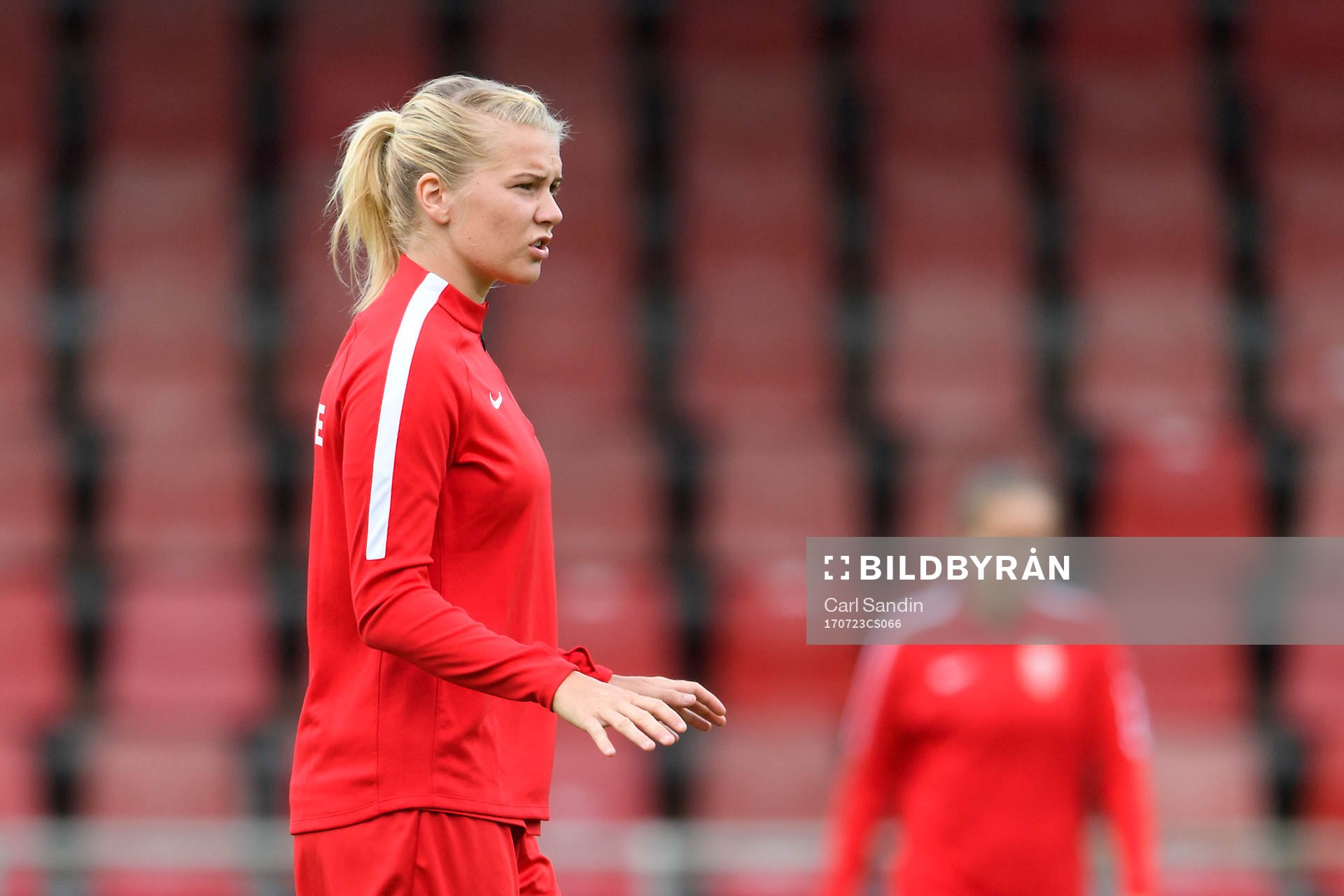Ada Hegerberg på en träning med det norska landslaget