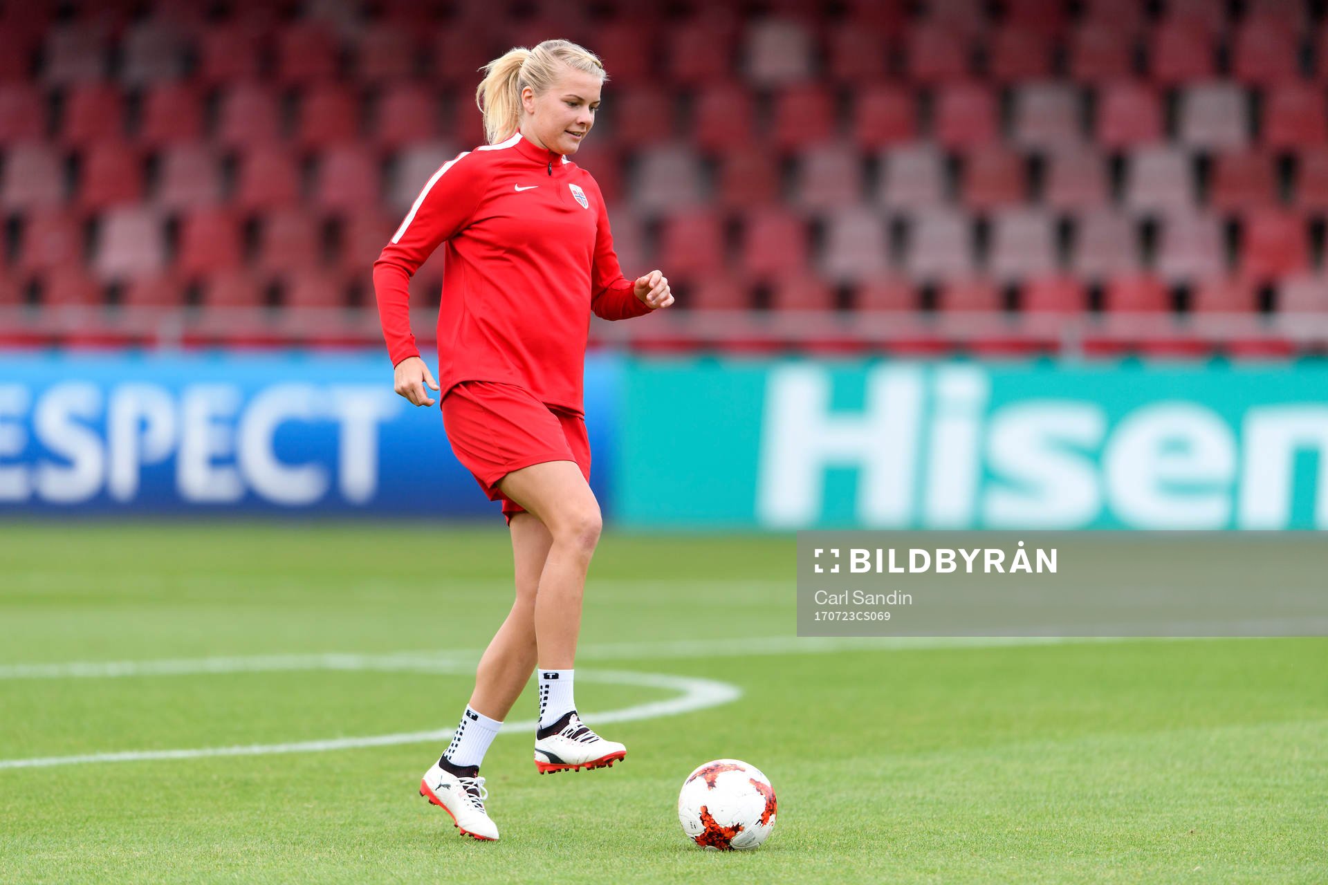 Ada Hegerberg på en träning med det norska landslaget