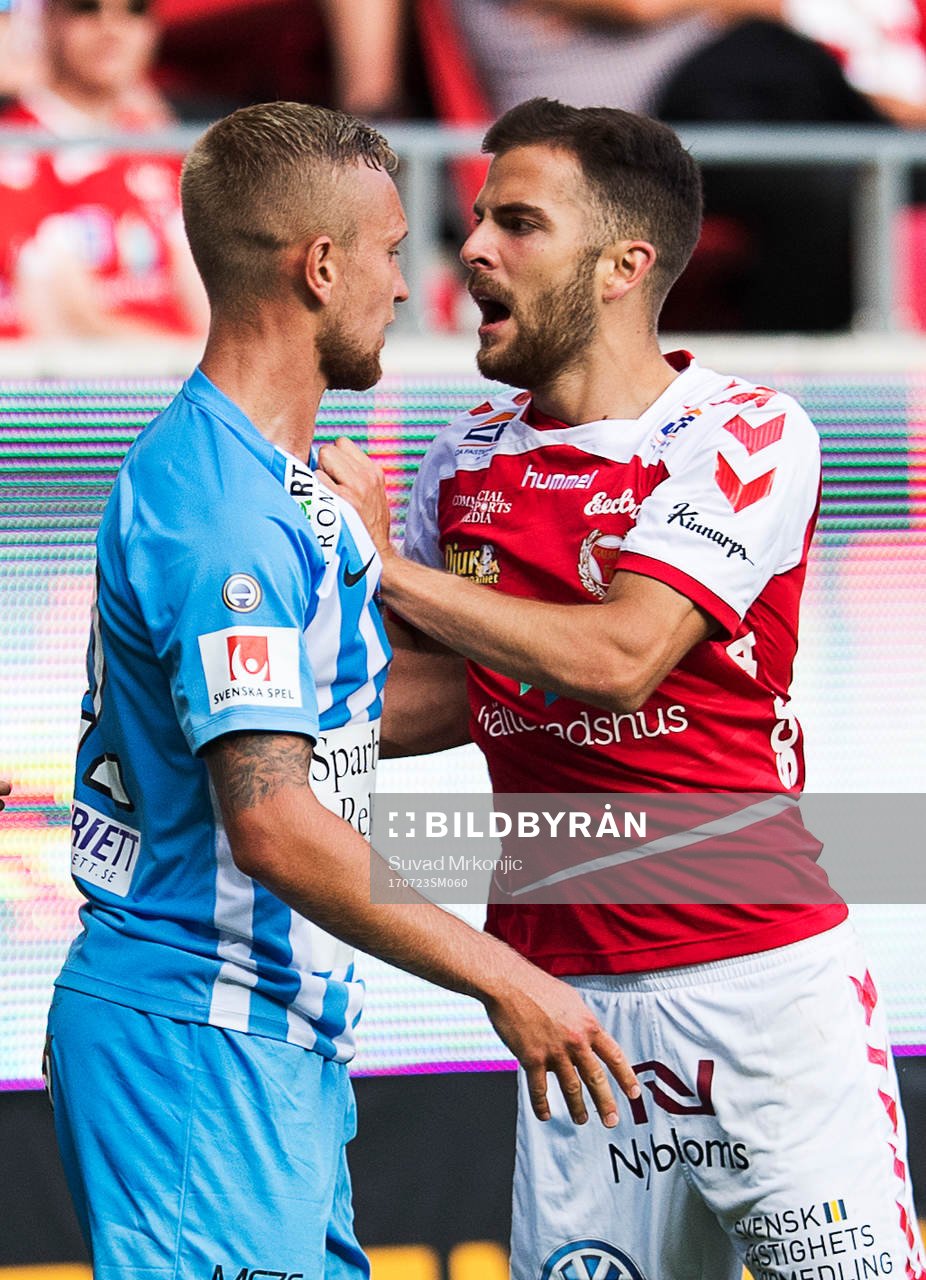 Kalmars Filip Sachpekidis och AFC Eskilstunas Alexander