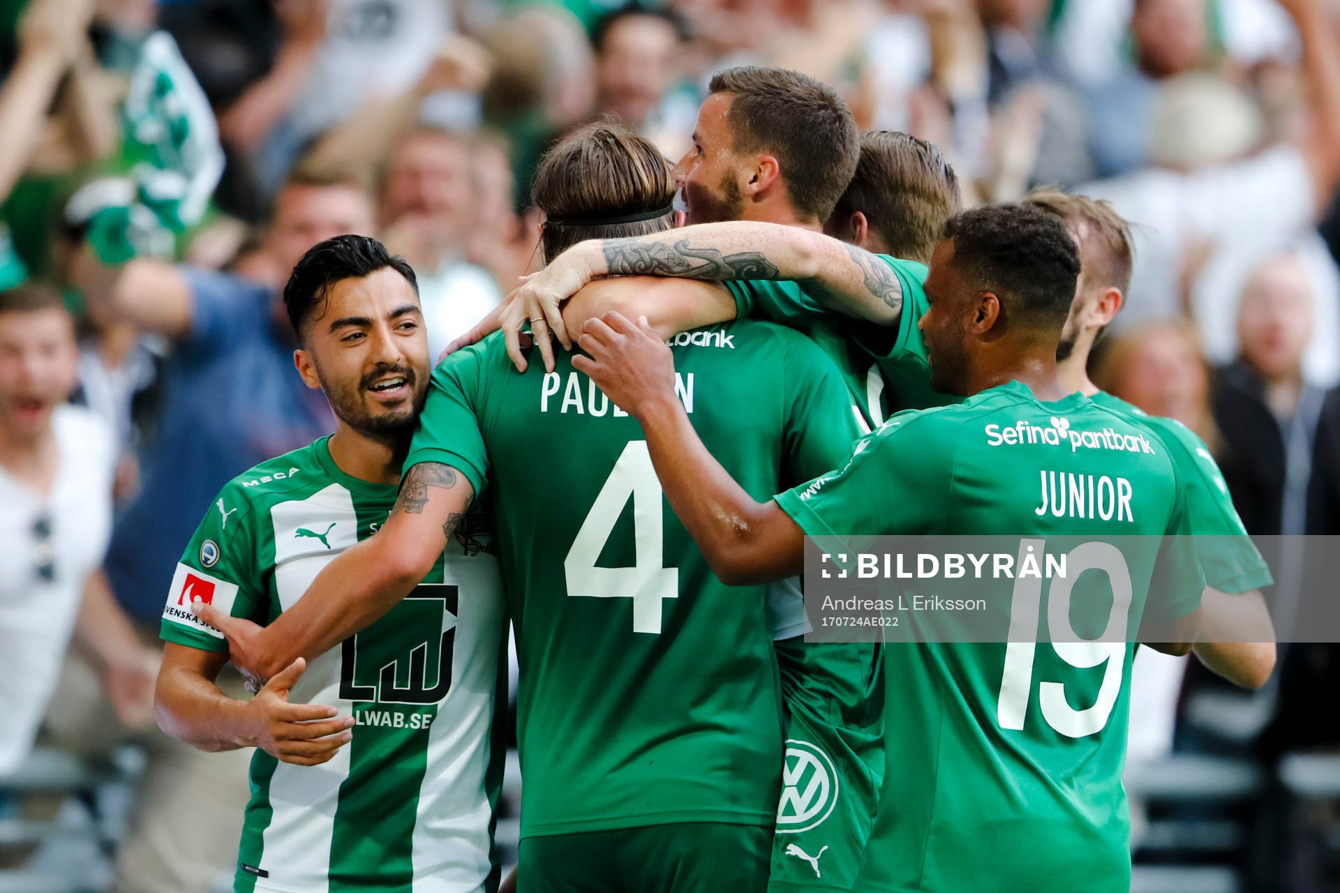 Hammarbys Serge-Junior Martinsson Ngouali och Jiloan Hamad