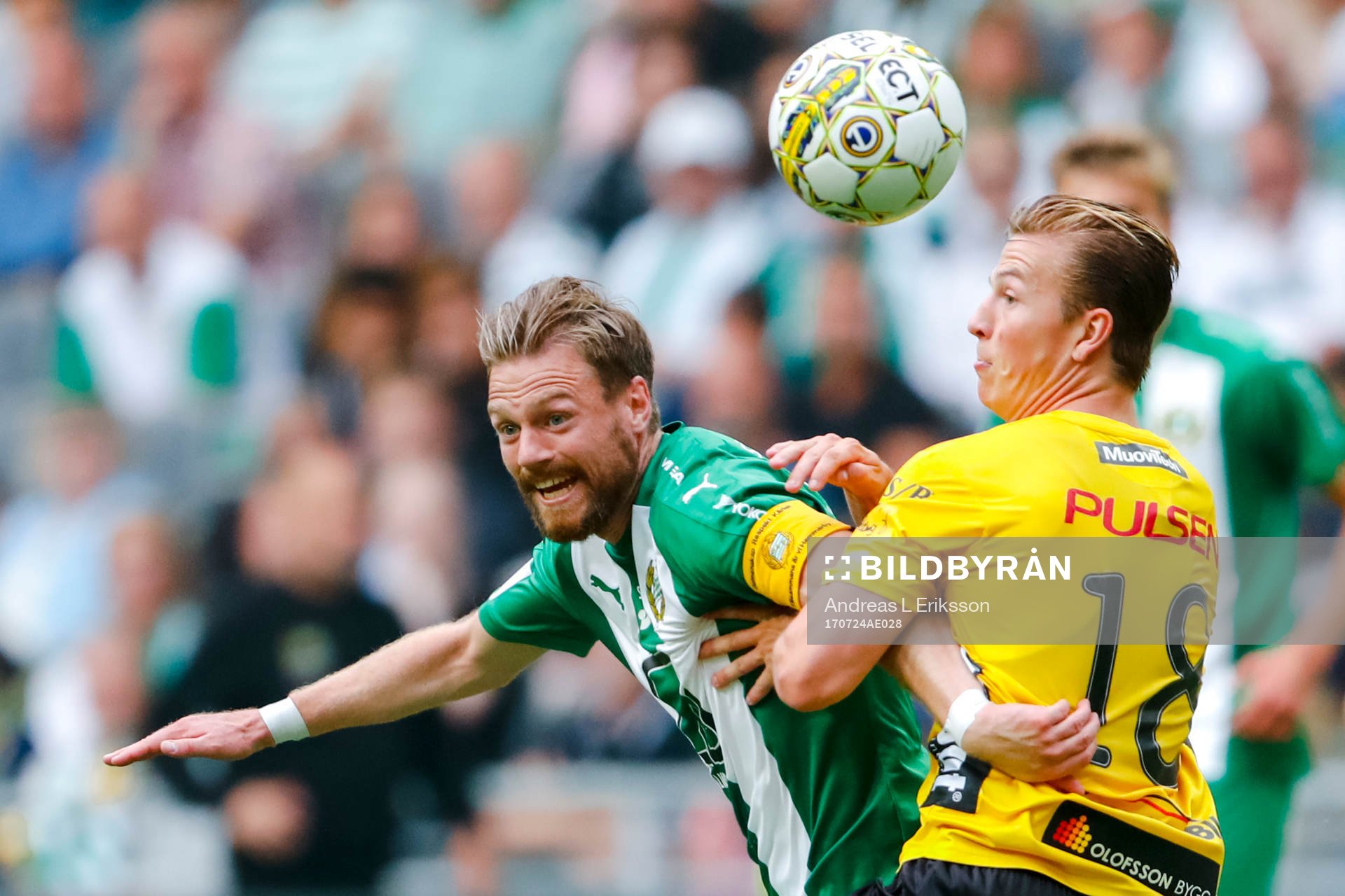 Hammarbys Arnór Smárason och Elfsborgs Simon Olsson
