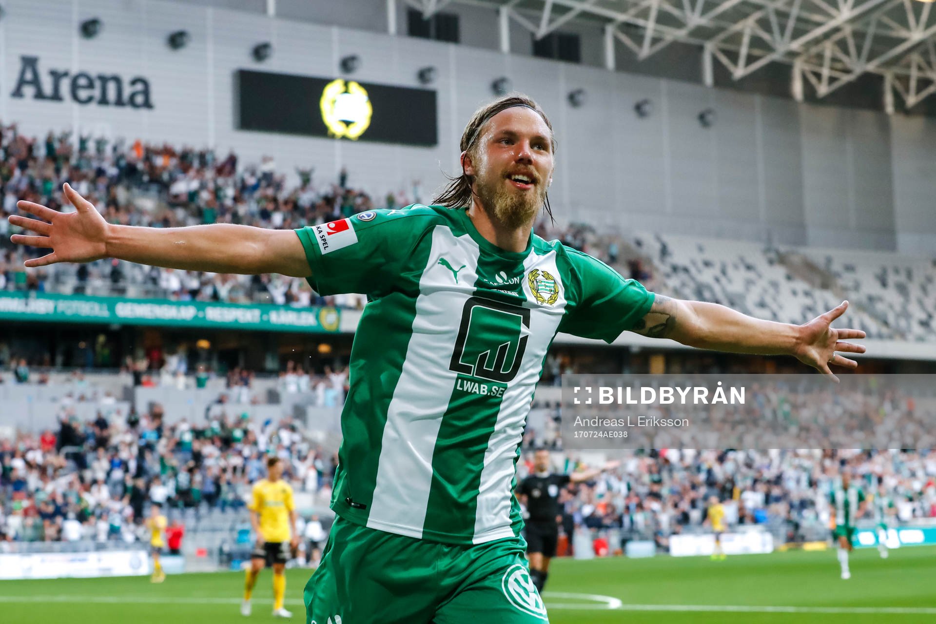 Hammarbys Björn Paulsen jublar