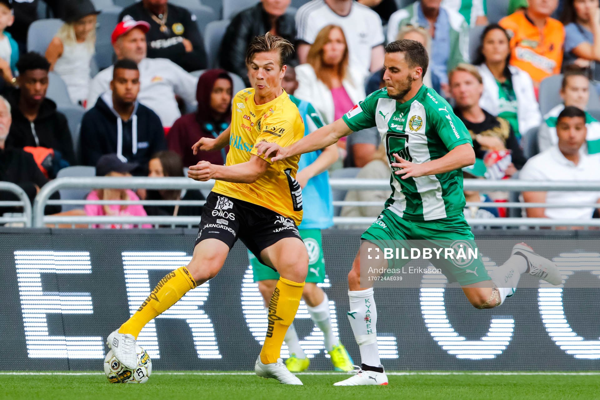 Elfsborgs Simon Olsson och Hammarbys Jeppe Andersen