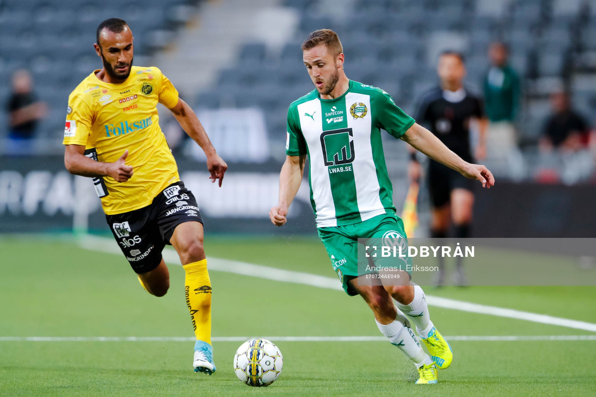 Elfsborgs Issam Jebali  och Hammarbys Mats Solheim
