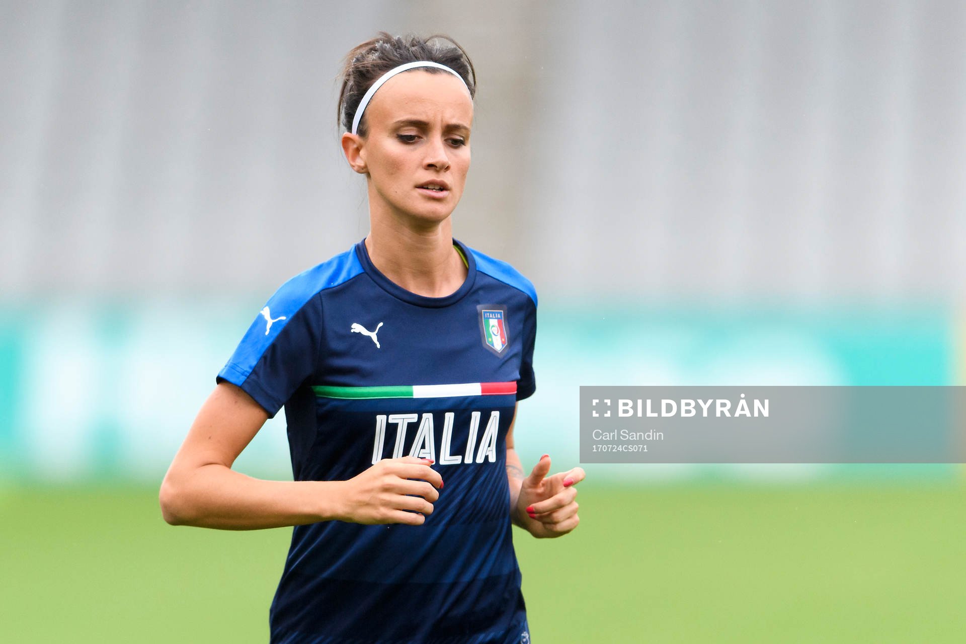 Barbara Bonansea på en träning med det italienska